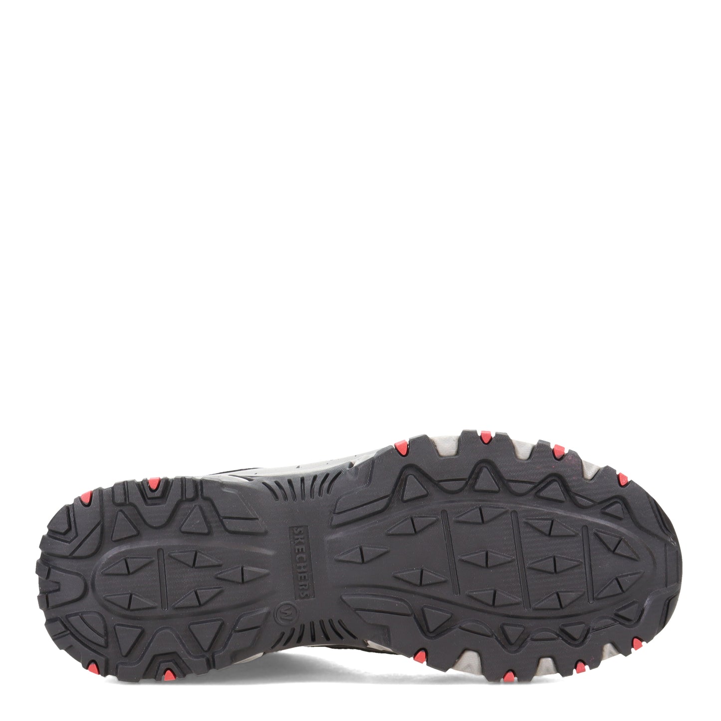Peltz Shoes Men's Skechers Hillcrest - Vast Adventure Walking Shoe Black/Red 237266-BKRD