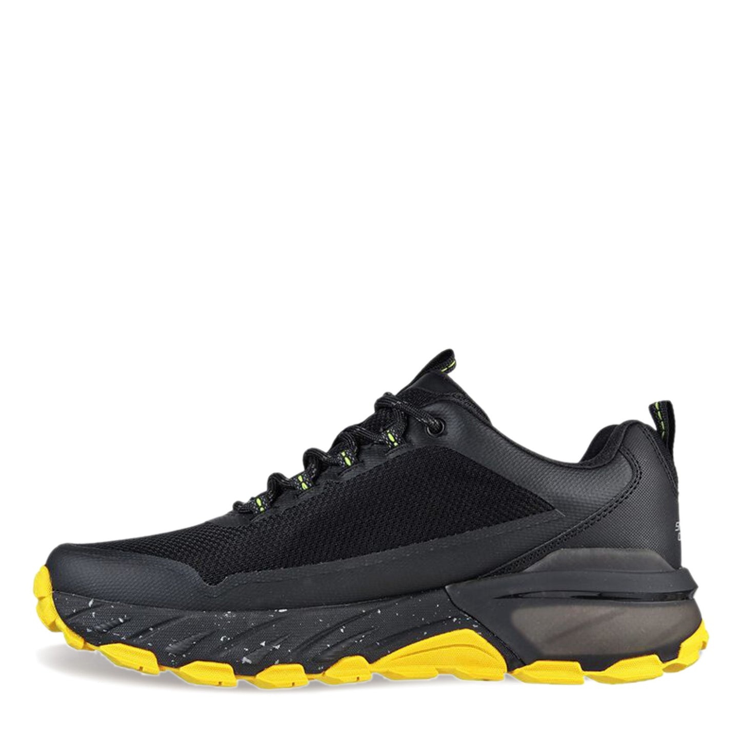 Peltz Shoes Men's Skechers Max Protect - Liberated Hiking Shoe Black/Yellow 237301-BKYL