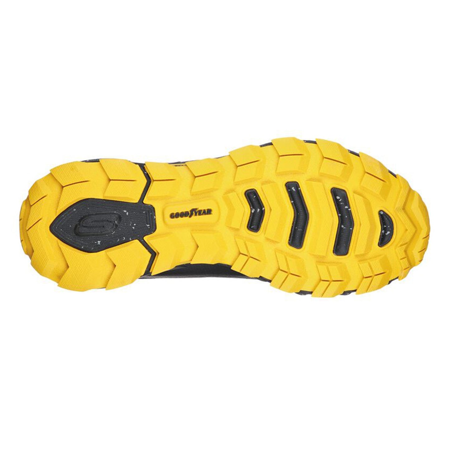 Peltz Shoes Men's Skechers Max Protect - Liberated Hiking Shoe Black/Yellow 237301-BKYL