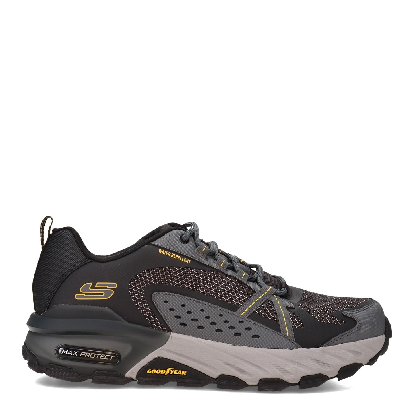 Peltz Shoes Men's Skechers Max Protect Hiking Shoe - Wide Width Black/Charcoal 237303W-BKCC