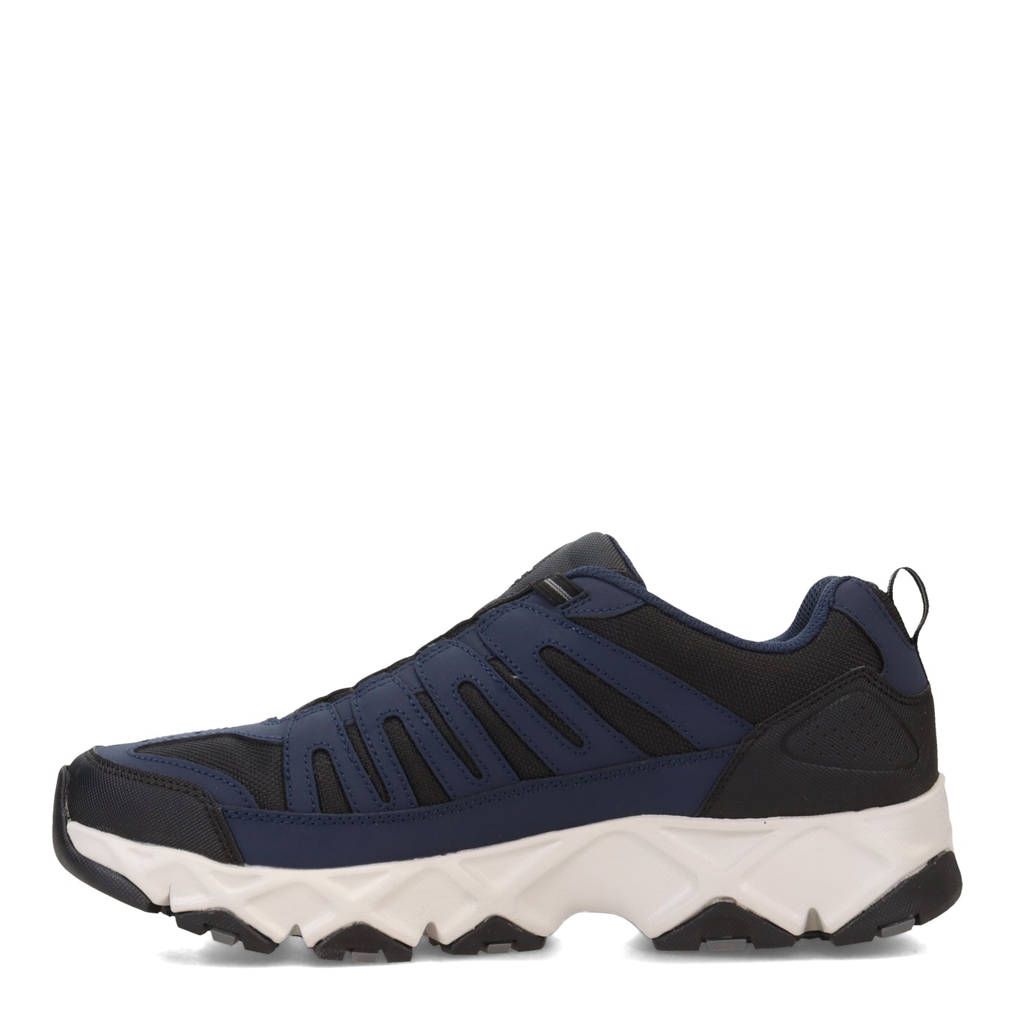 Peltz Shoes Men's Skechers Relaxed Fit: Crossbar - Cedar Hiking Shoe Navy/Black 237345-NVBK