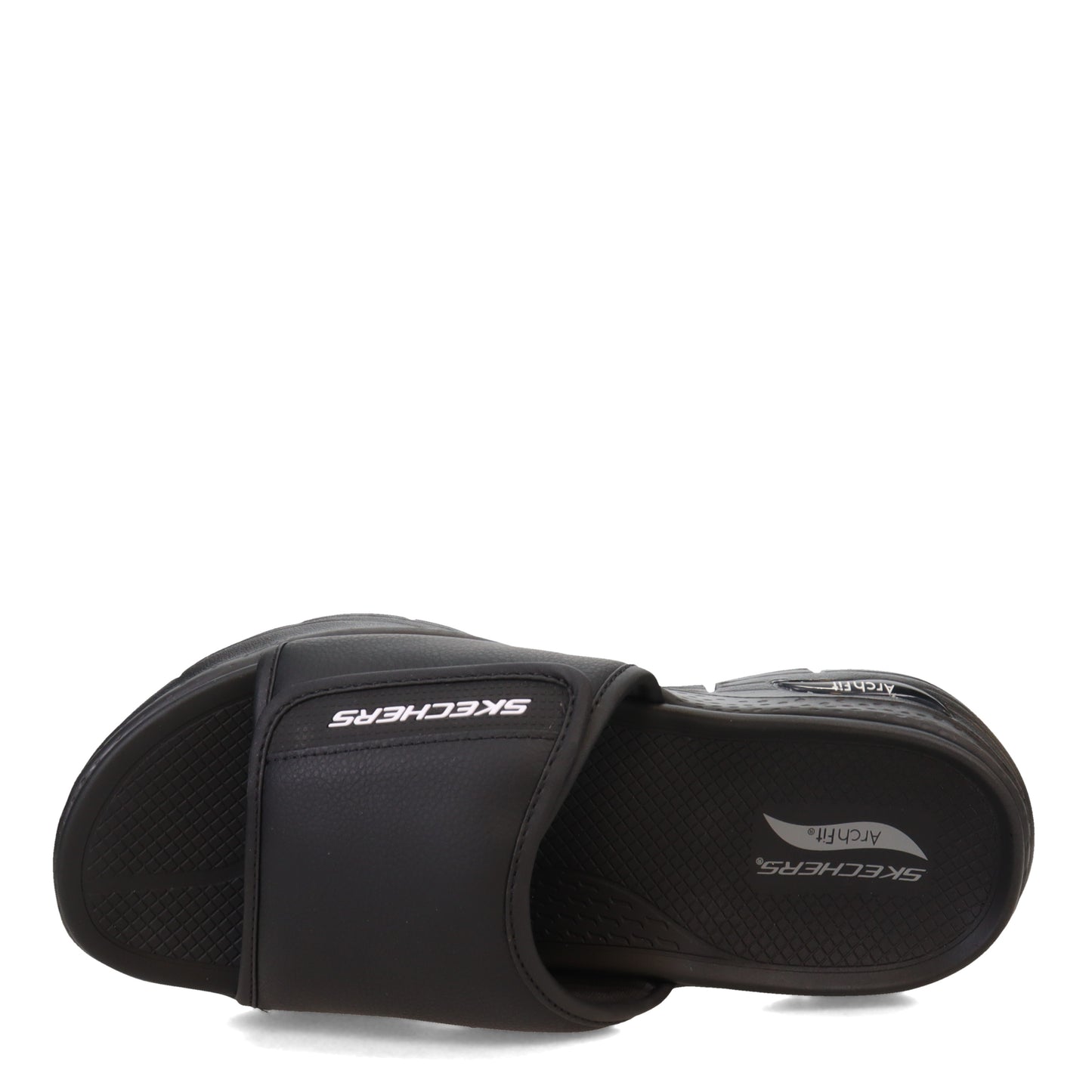 Peltz Shoes Men's Skechers Arch Fit Sandal - Day Trip Sandal BLACK 237371-BLK