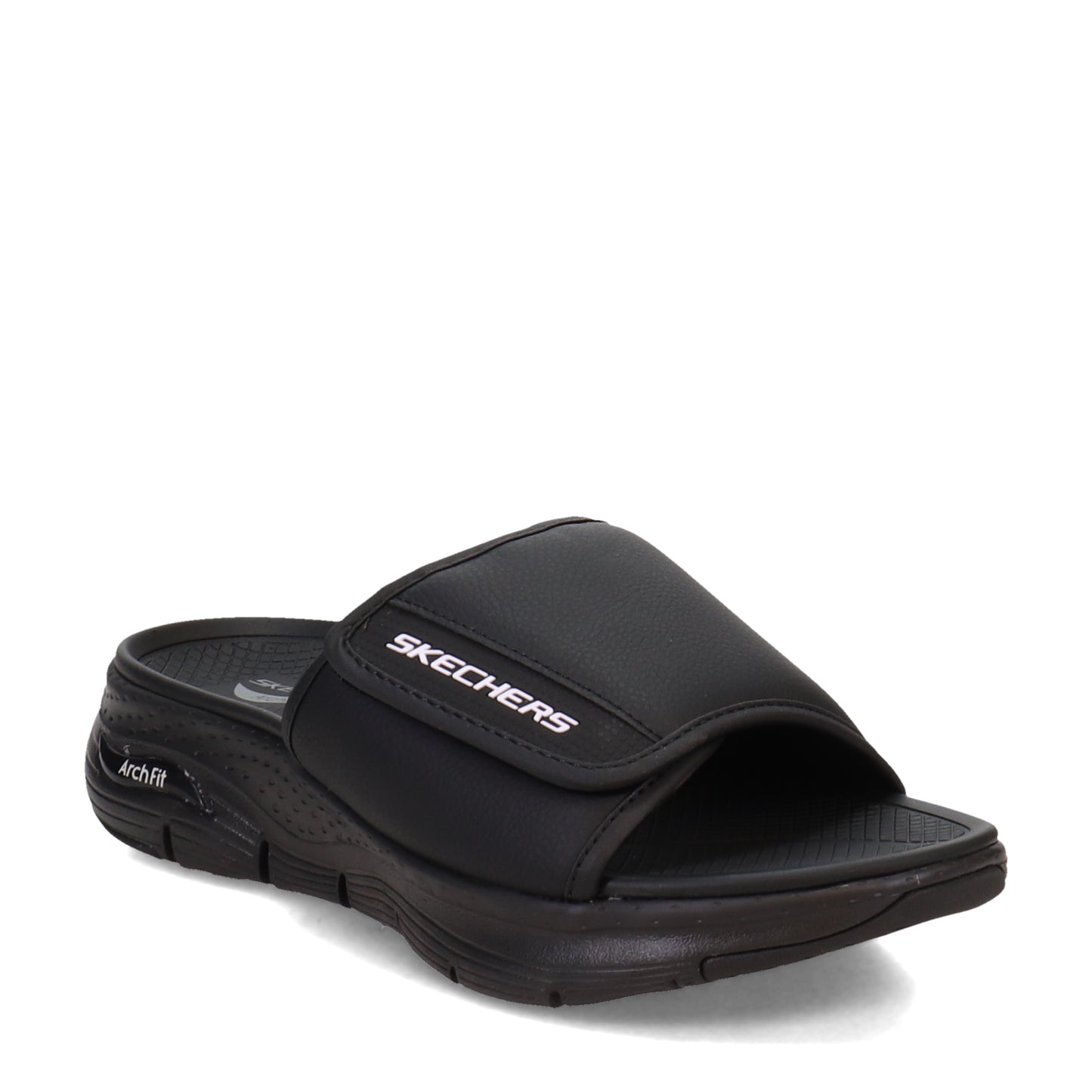 Peltz Shoes Men's Skechers Arch Fit Sandal - Day Trip Sandal BLACK 237371-BLK