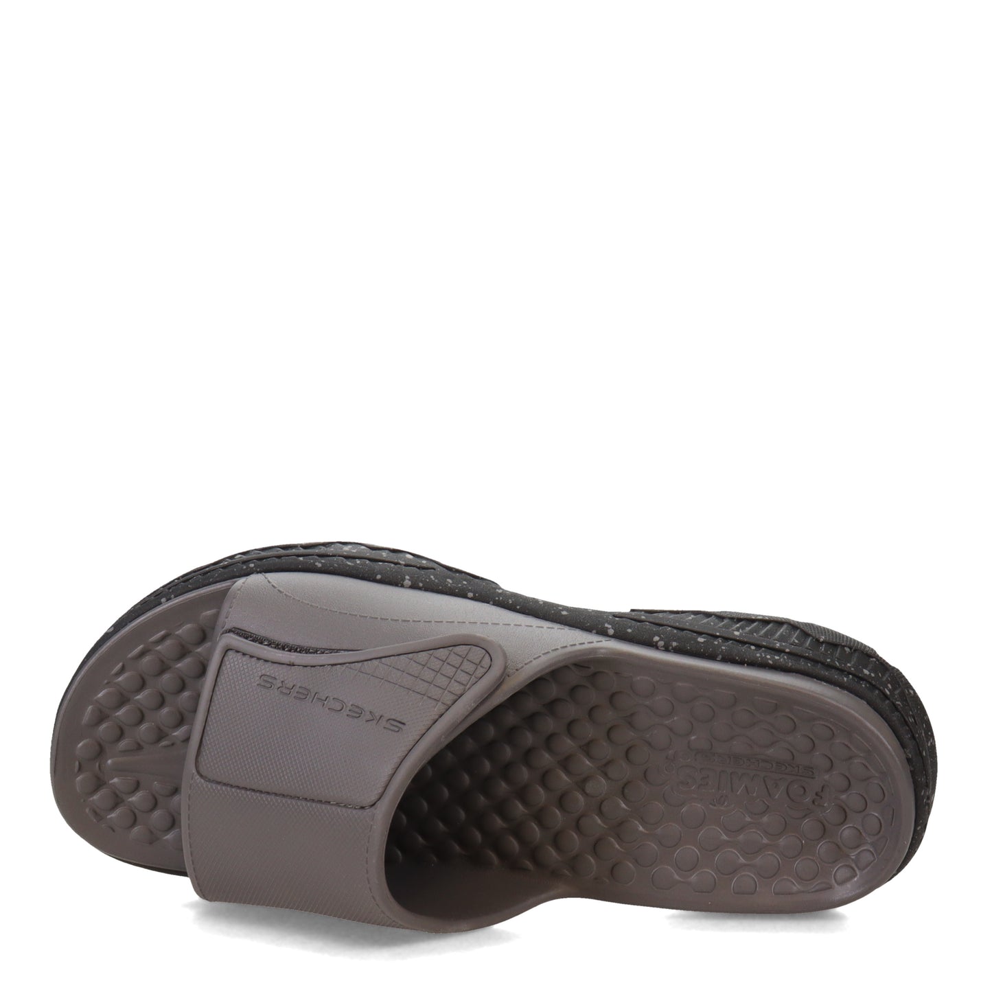 Peltz Shoes Men's Skechers Foamies Creston Ultra Slide Sandal Dark Taupe 243092-DKTP