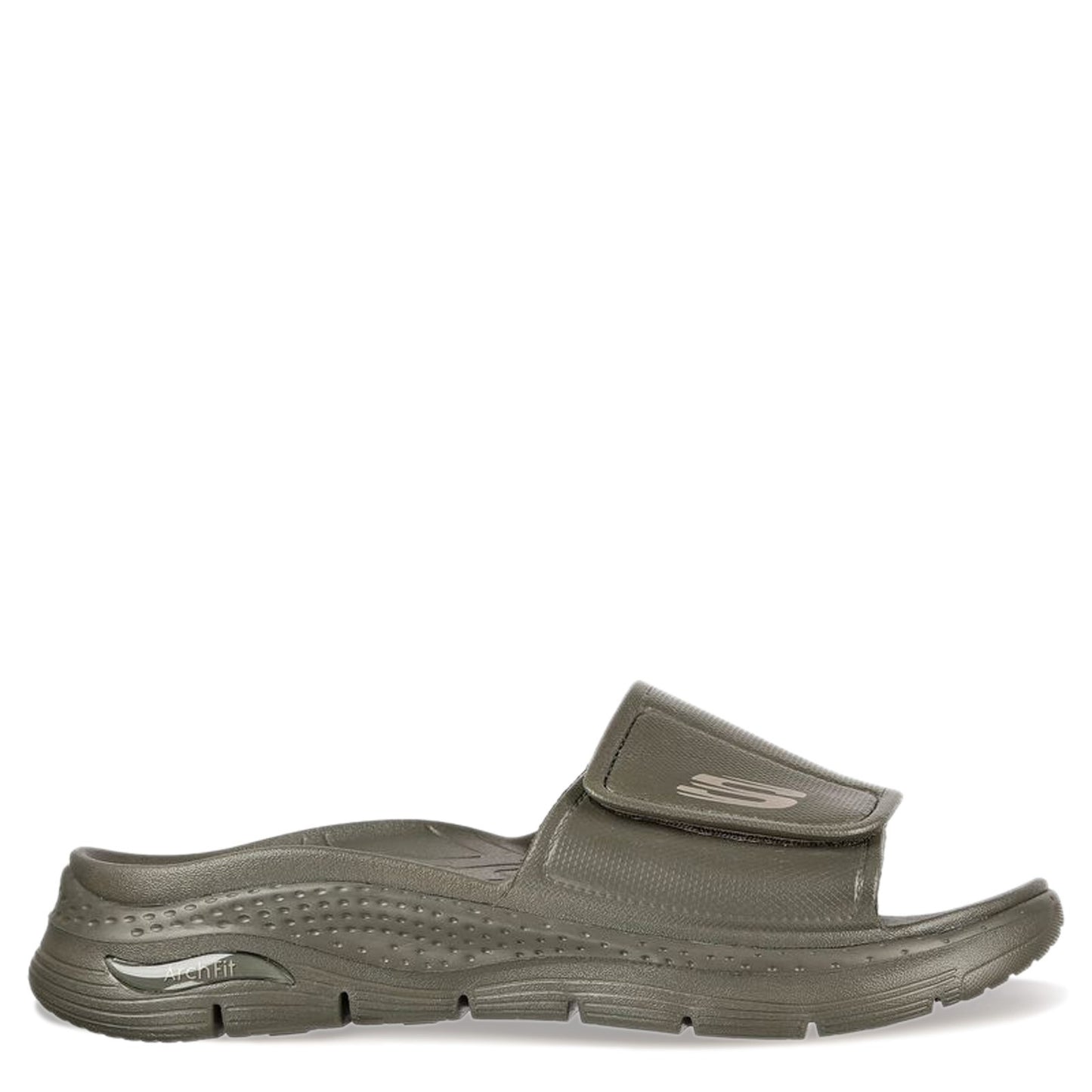 Peltz Shoes Men's Skechers Foamies: Arch Fit - Feelin Fresh Sandal Olive 243159-OLV