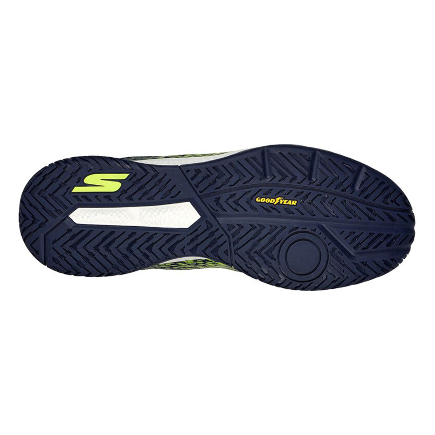 Peltz Shoes Men's Skechers Relaxed Fit: Viper Court - Pickleball Shoe - Wide Width YELLOW BLUE 246070WW-YLNV