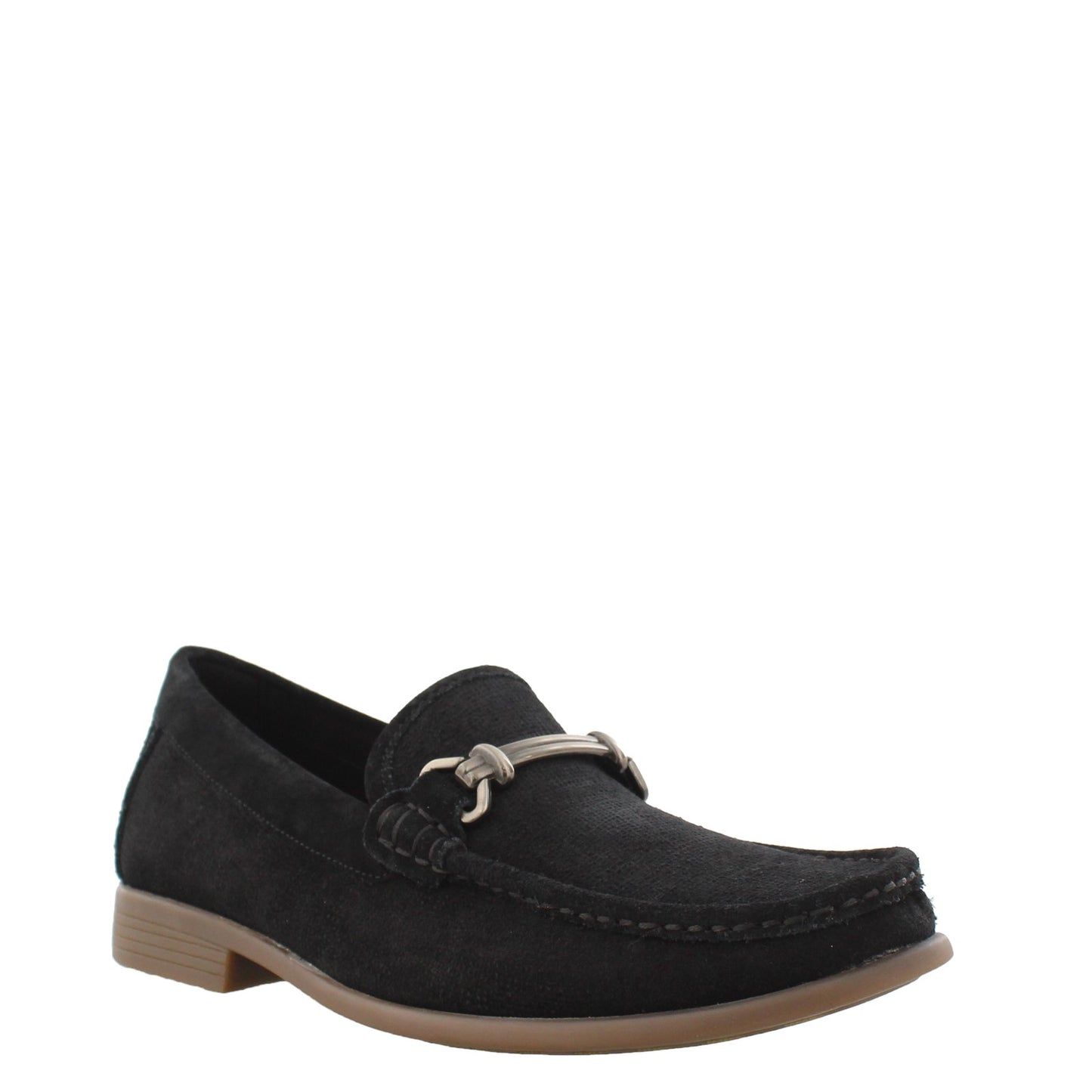 Peltz Shoes Men's Stacy Adams Kelby Moc Toe Loafers BLACK 25088-001