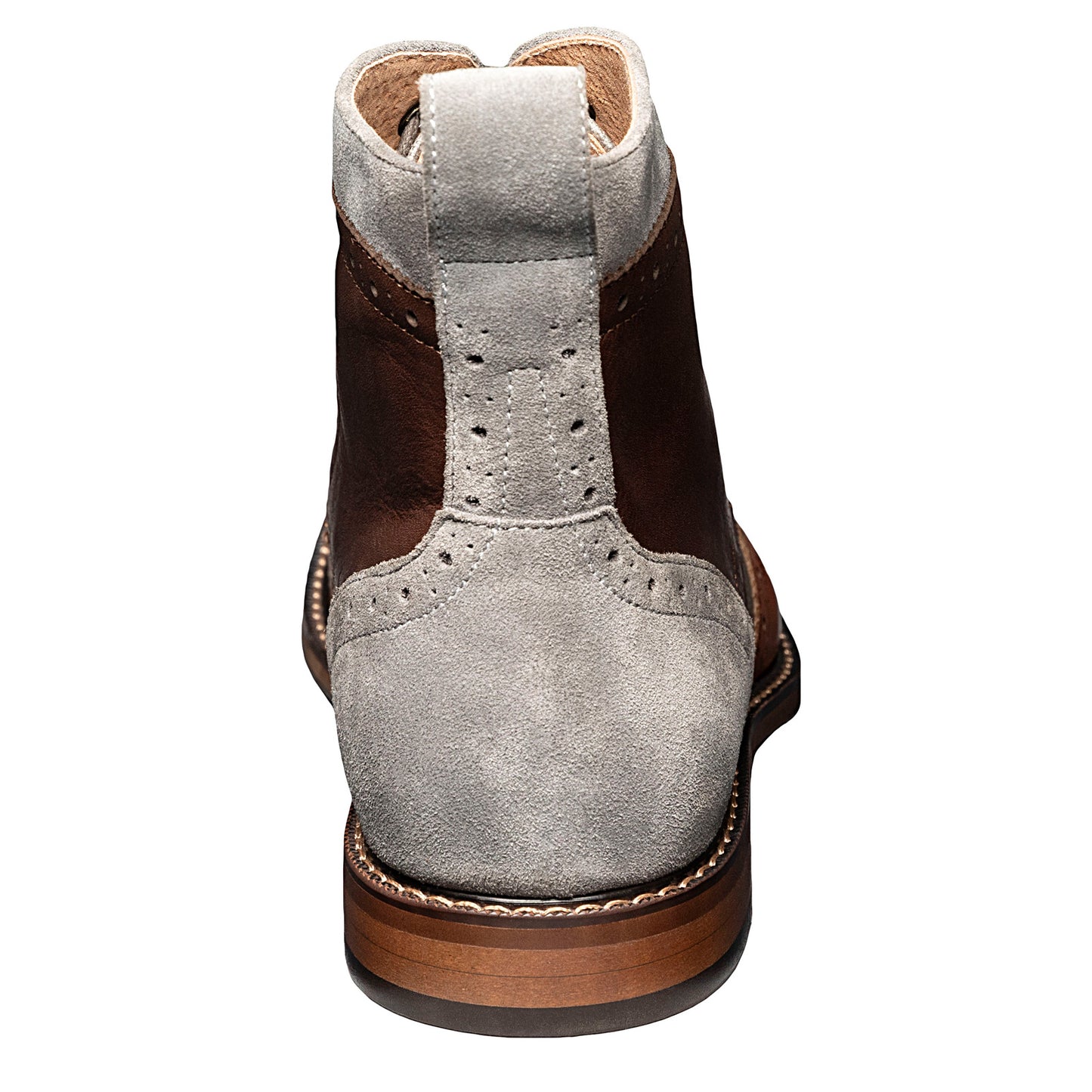 Peltz Shoes Men's Stacy Adams Finnegan Wingtip Lace Up Boot COGNAC 25427-229