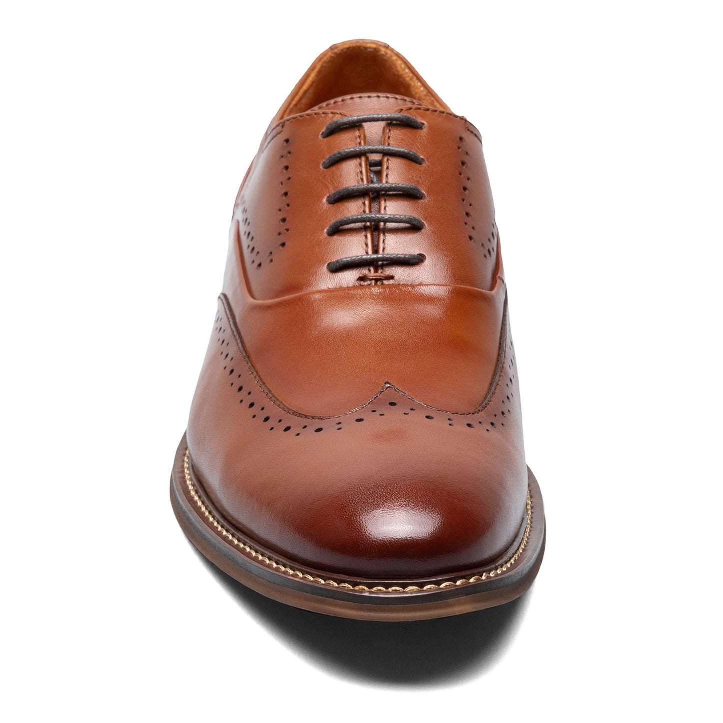 Peltz Shoes Men's Stacy Adams Macarthur Wingtip Oxford COGNAC 25489-221