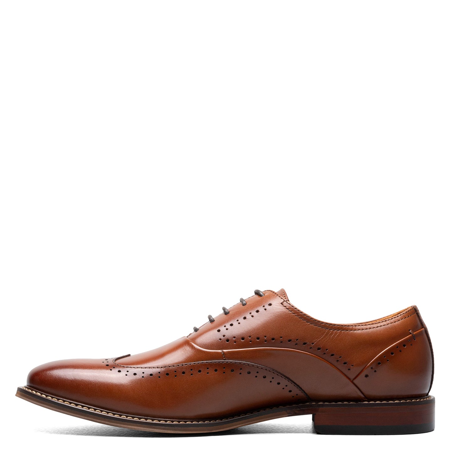 Peltz Shoes Men's Stacy Adams Macarthur Wingtip Oxford COGNAC 25489-221