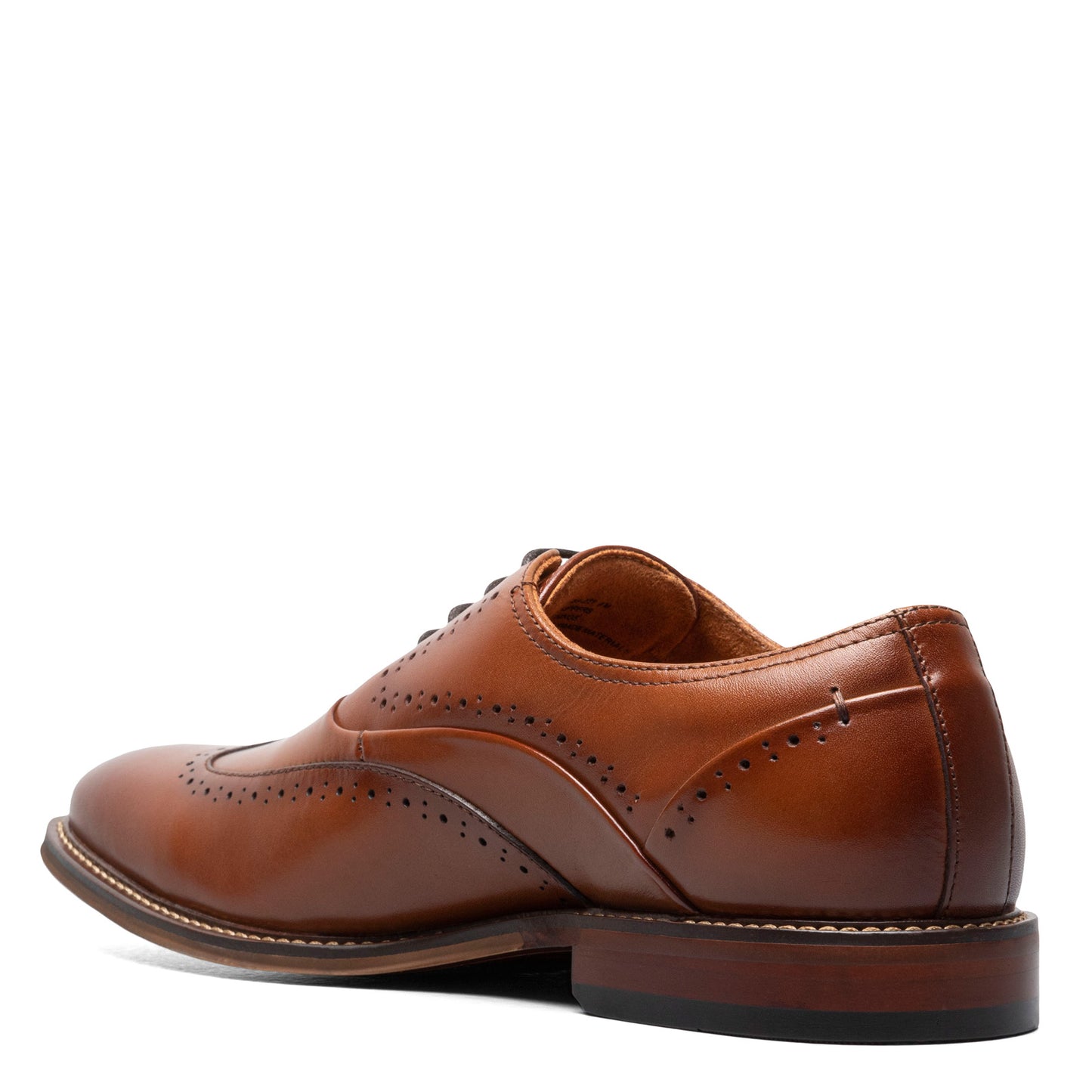 Peltz Shoes Men's Stacy Adams Macarthur Wingtip Oxford COGNAC 25489-221