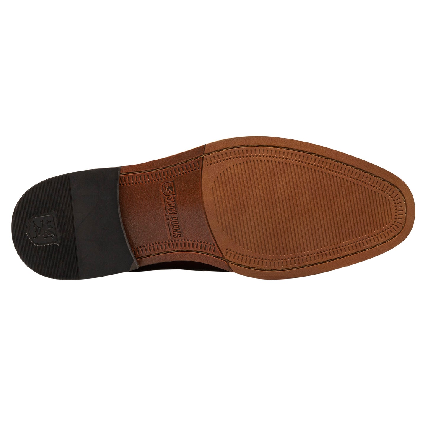Peltz Shoes Men's Stacy Adams Macarthur Wingtip Oxford COGNAC 25489-221