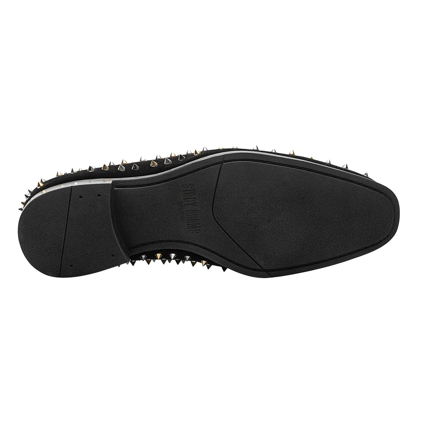 Peltz Shoes Men's Stacy Adams Spire Loafer Black Silver 25532-042