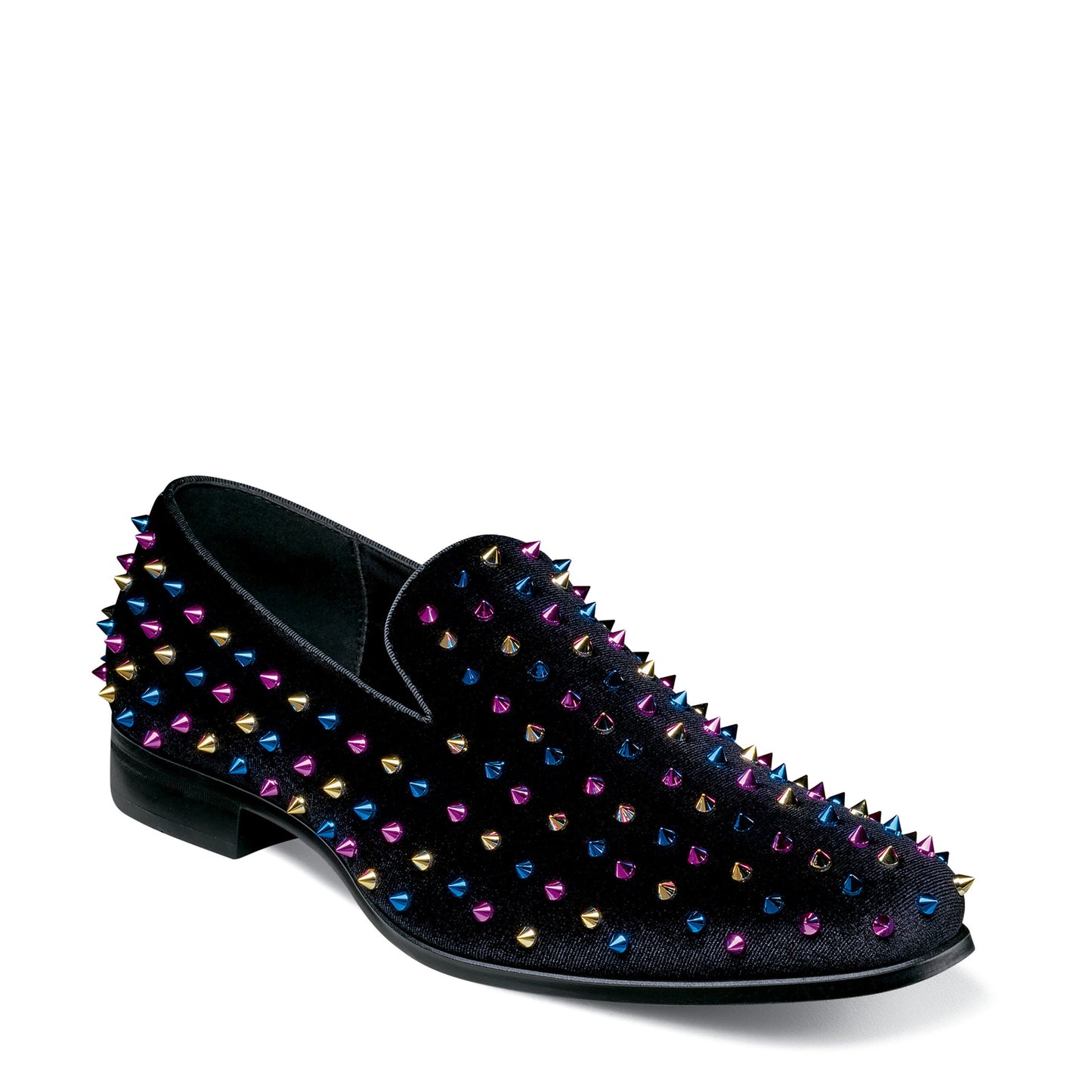 Peltz Shoes Men's Stacy Adams Spire Loafer Black Blue Multi 25532-966