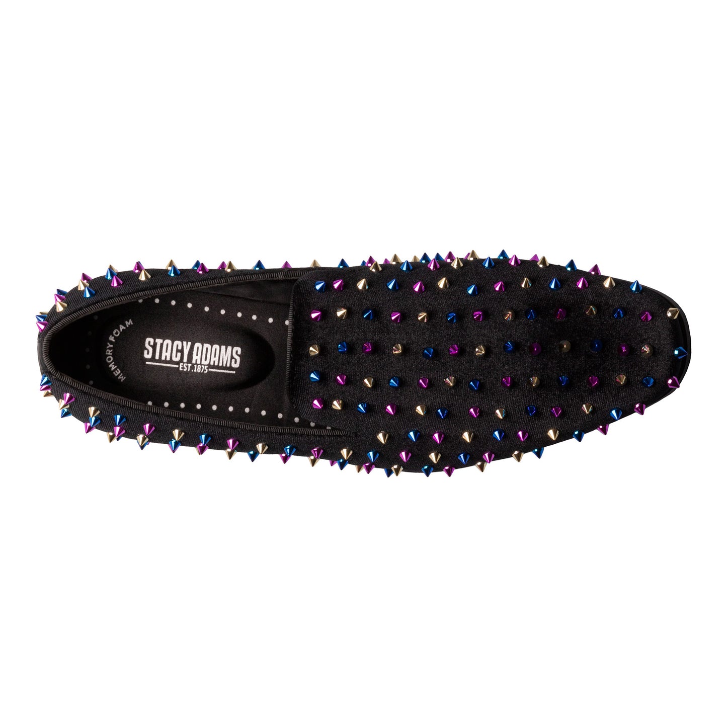 Peltz Shoes Men's Stacy Adams Spire Loafer Black Blue Multi 25532-966