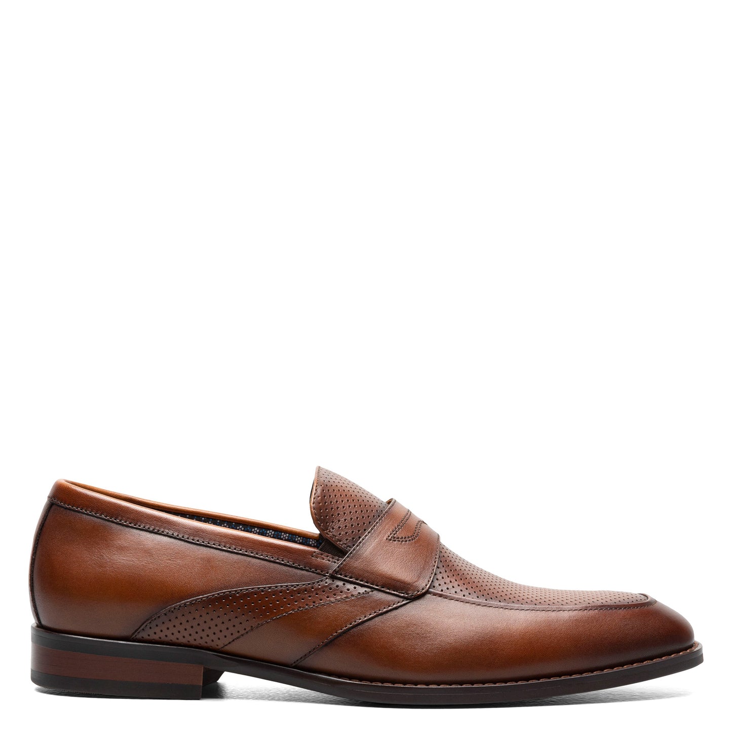 Peltz Shoes Men's Stacy Adams Karnes Loafer COGNAC 25591-221
