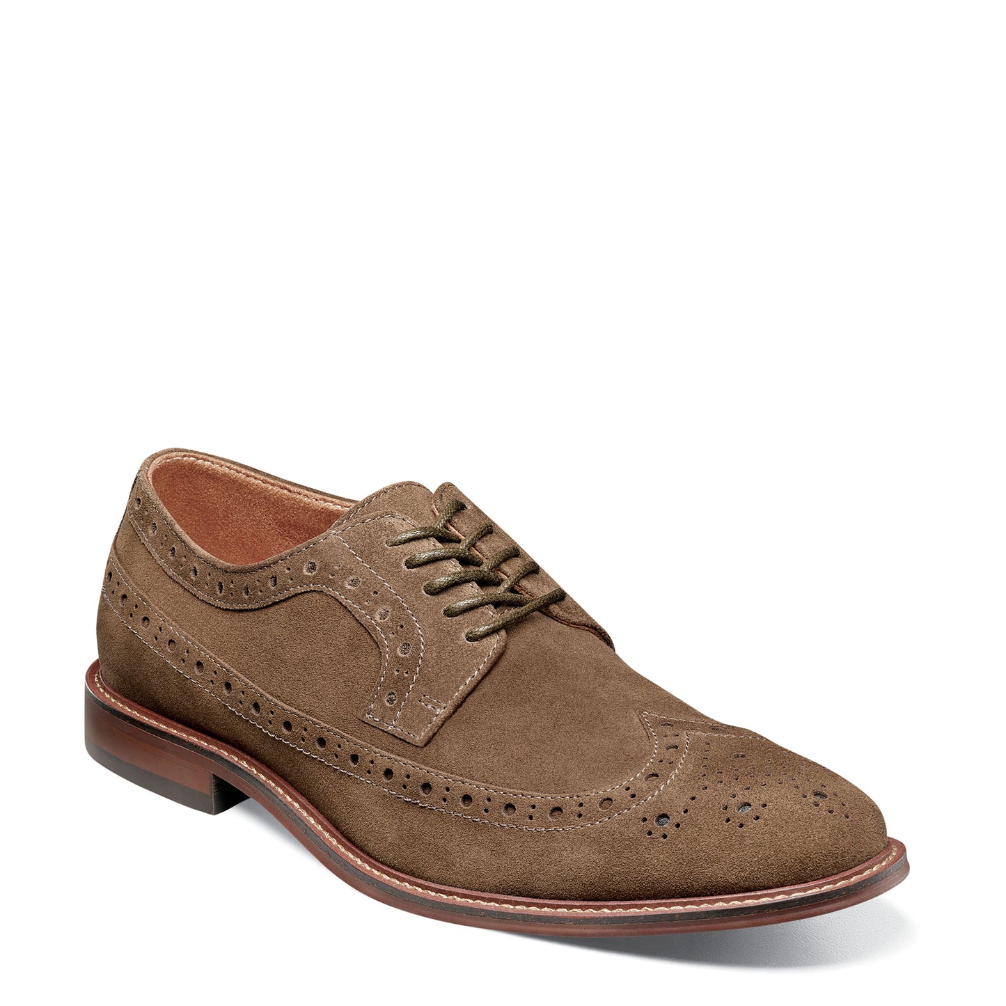 Peltz Shoes Men's Stacy Adams Marligan Wingtip Oxford Mocha 25616-216