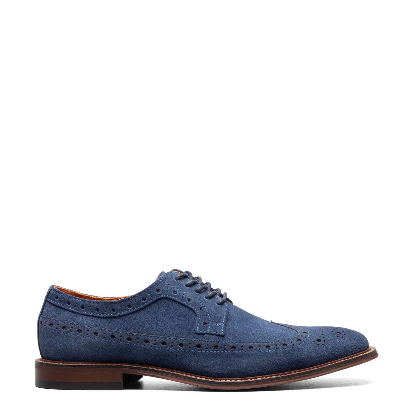 Peltz Shoes Men's Stacy Adams Marligan Wingtip Oxford Navy 25616-415
