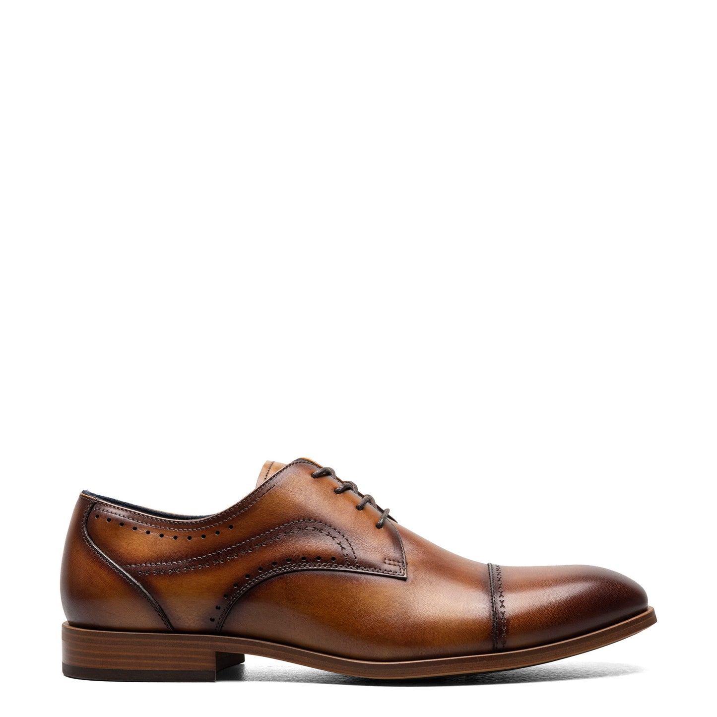 Peltz Shoes Men's Stacy Adams Bryant Cap Toe Oxford Tan 25634-240