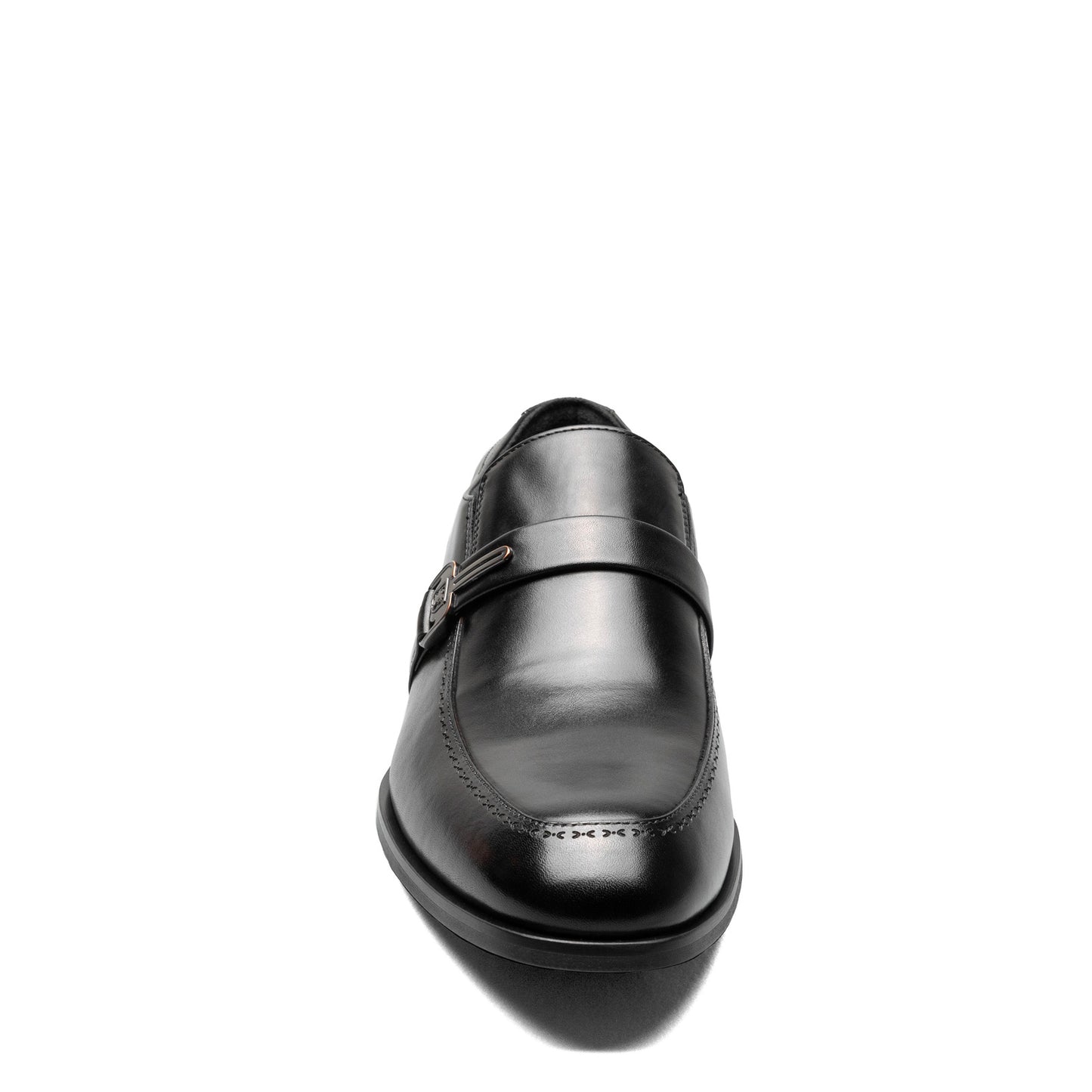 Peltz Shoes Men's Stacy Adams Buckley Moc Toe Loafer Black 25636-001