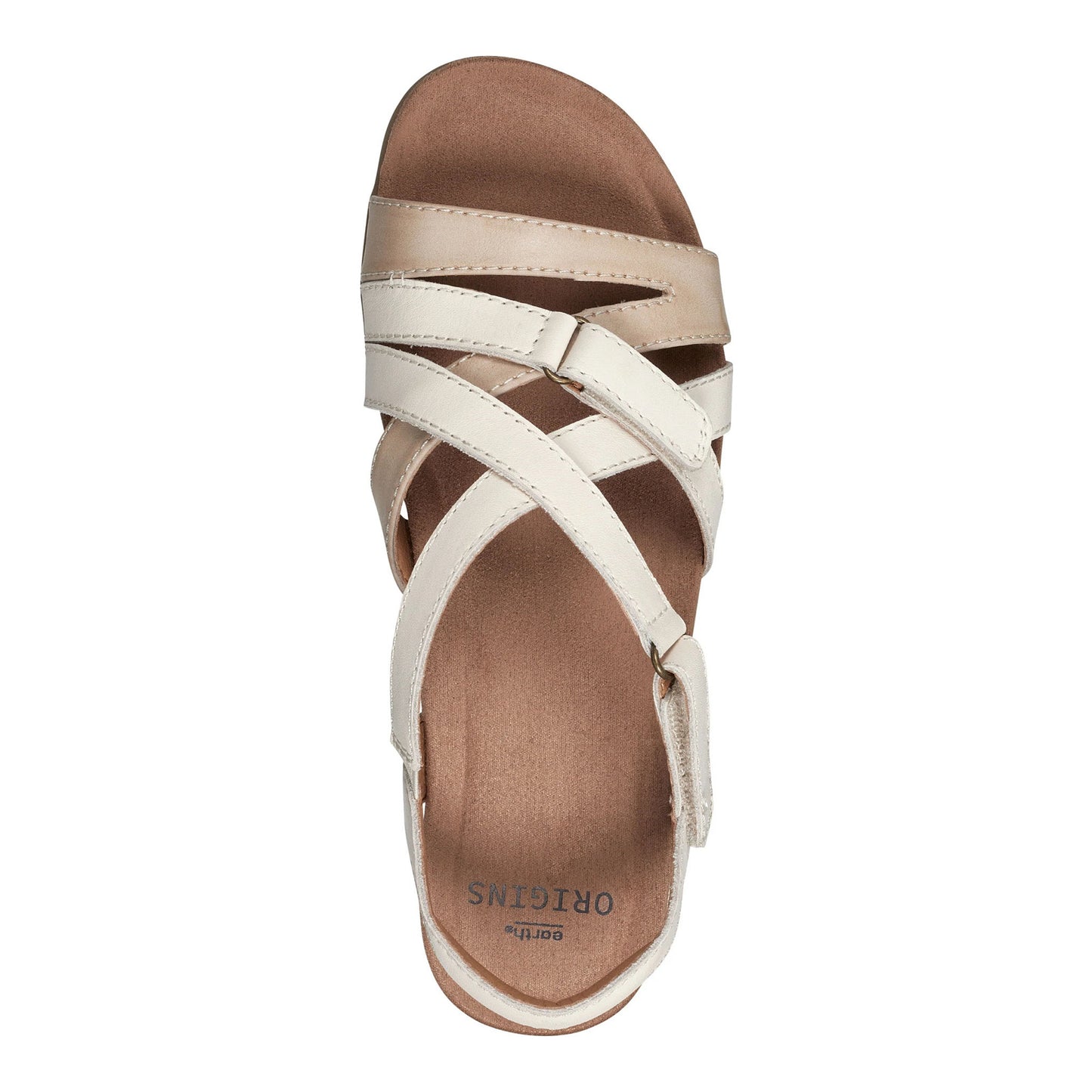 Peltz Shoes Women's Earth Origins Brandi Sandal CREAM 256995-250