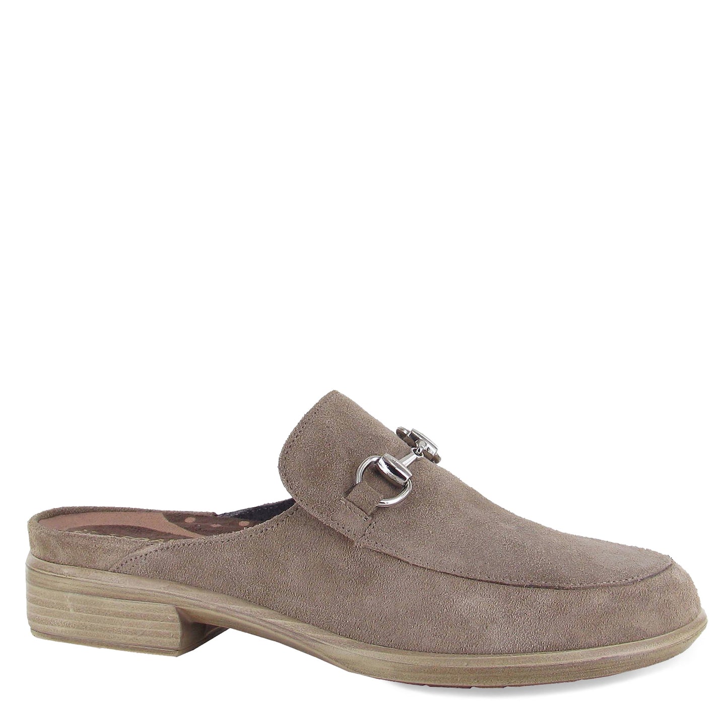Peltz Shoes Women's Naot Halny Clog Almond Suede 26014-EE1