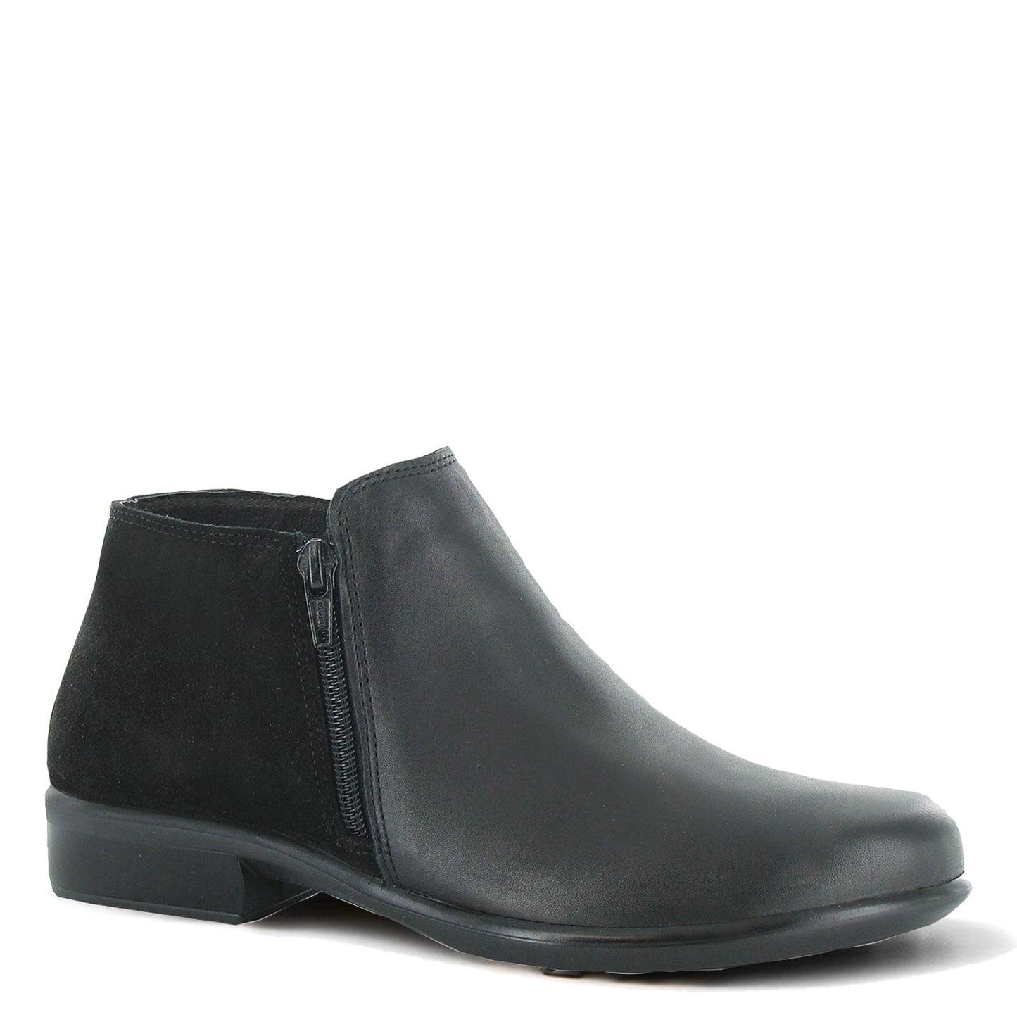Peltz Shoes Women's Naot Helm Boot Black Leather / Black Suede 26030-N74