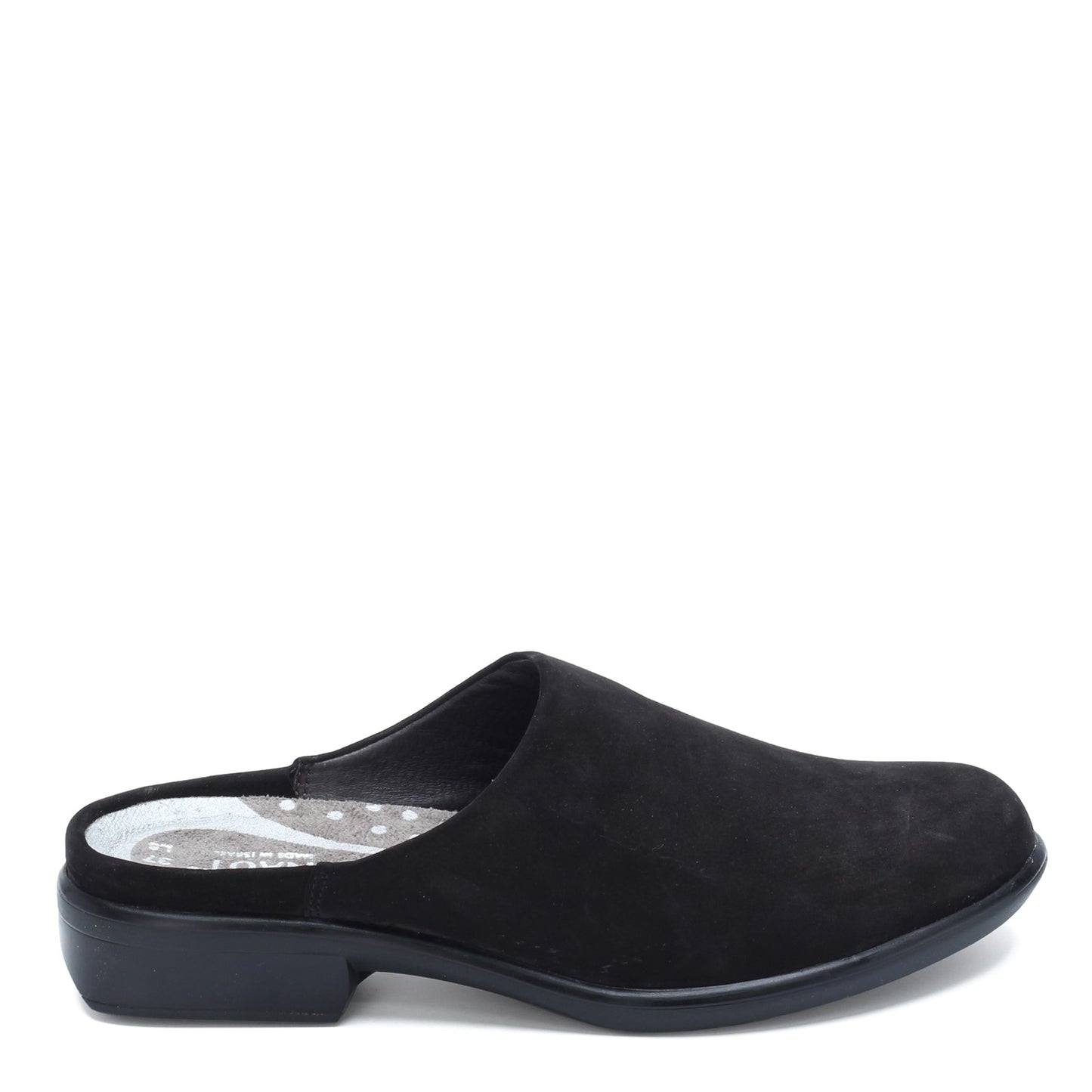 Peltz Shoes Women's Naot Lodos Mule Black NUBUCK 26049-B12