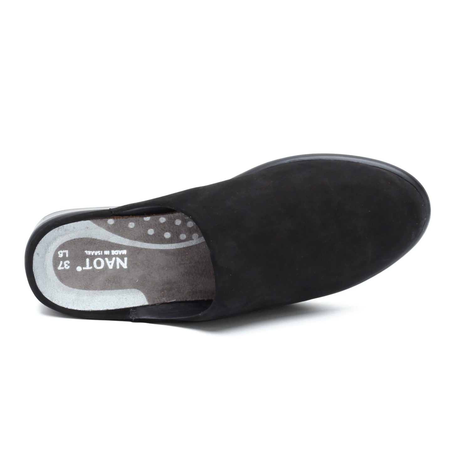 Peltz Shoes Women's Naot Lodos Mule Black NUBUCK 26049-B12