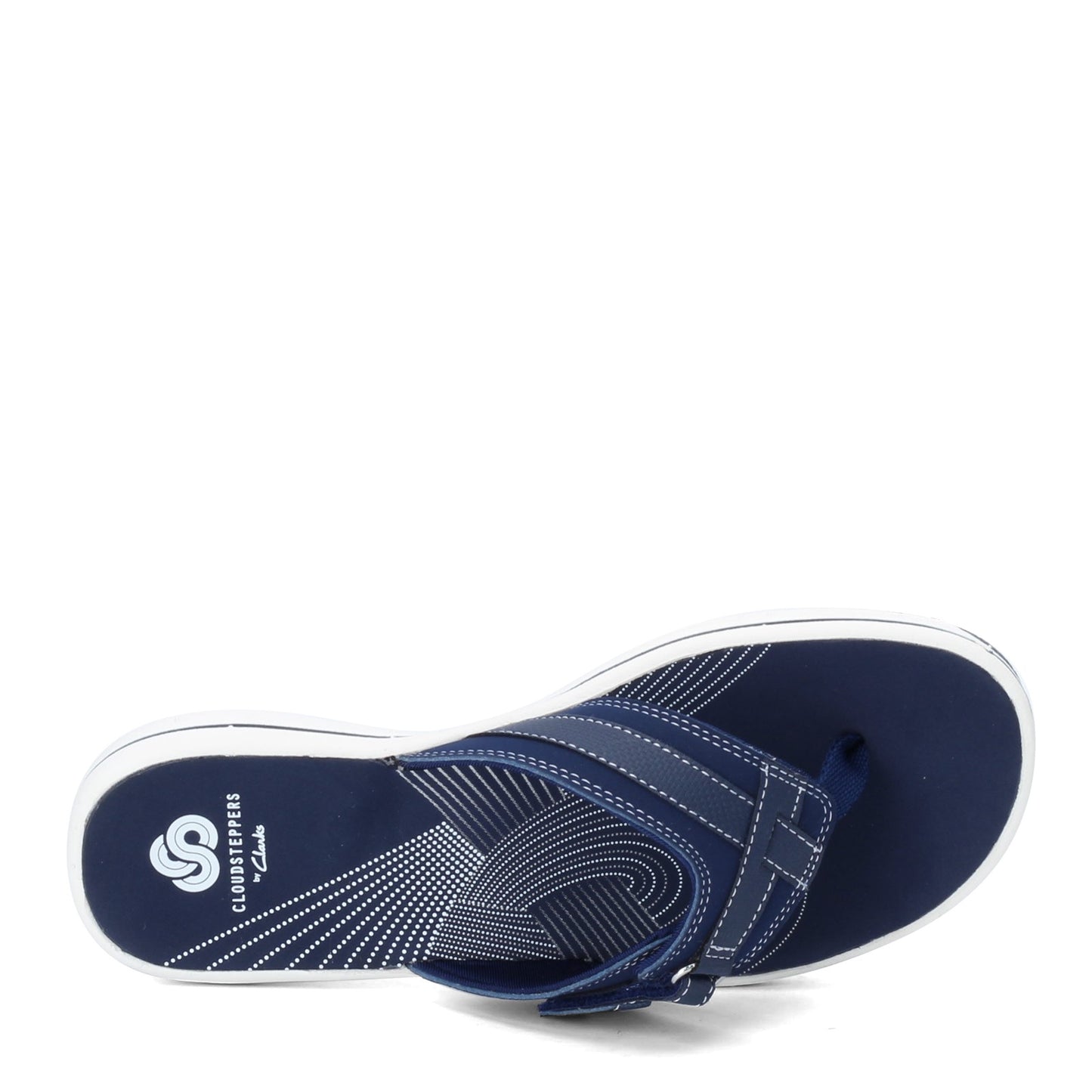 Peltz Shoes Women's Clarks Breeze Sea Sandal NAVY 26125506
