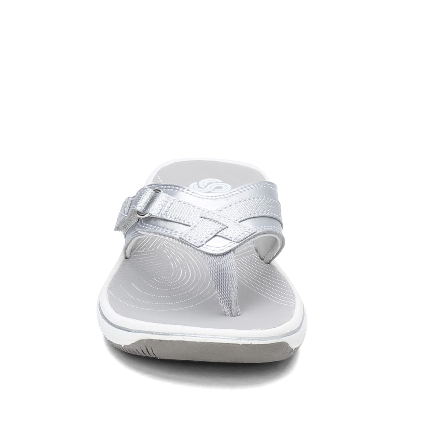 Peltz Shoes Women's Clarks Breeze Sea Sandal SILVER 26126502
