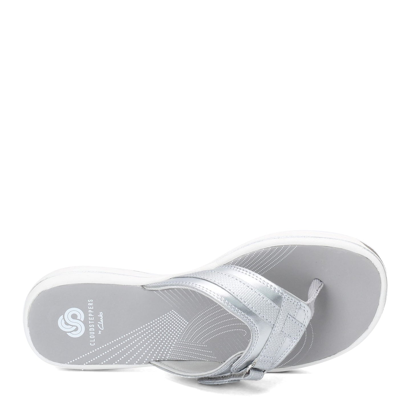 Peltz Shoes Women's Clarks Breeze Sea Sandal SILVER 26126502