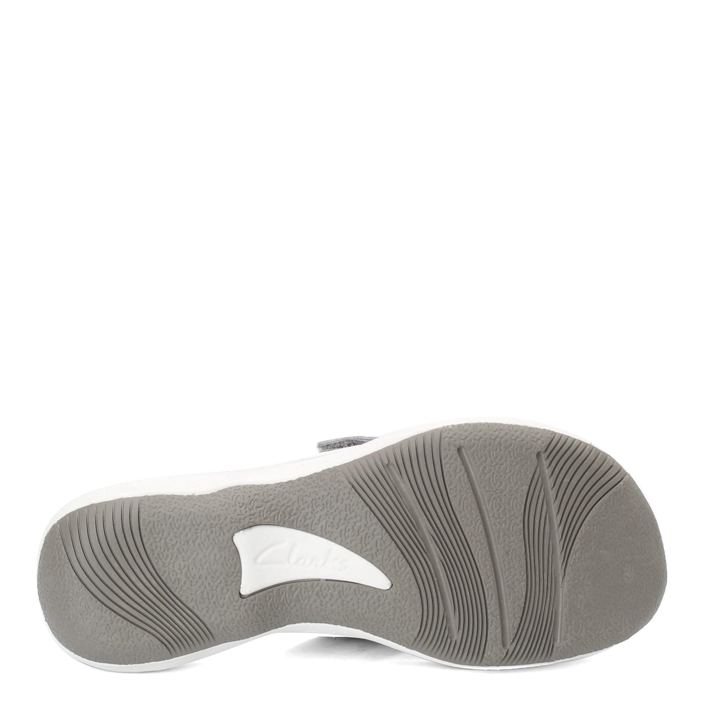 Peltz Shoes Women's Clarks Breeze Sea Sandal SILVER 26126502