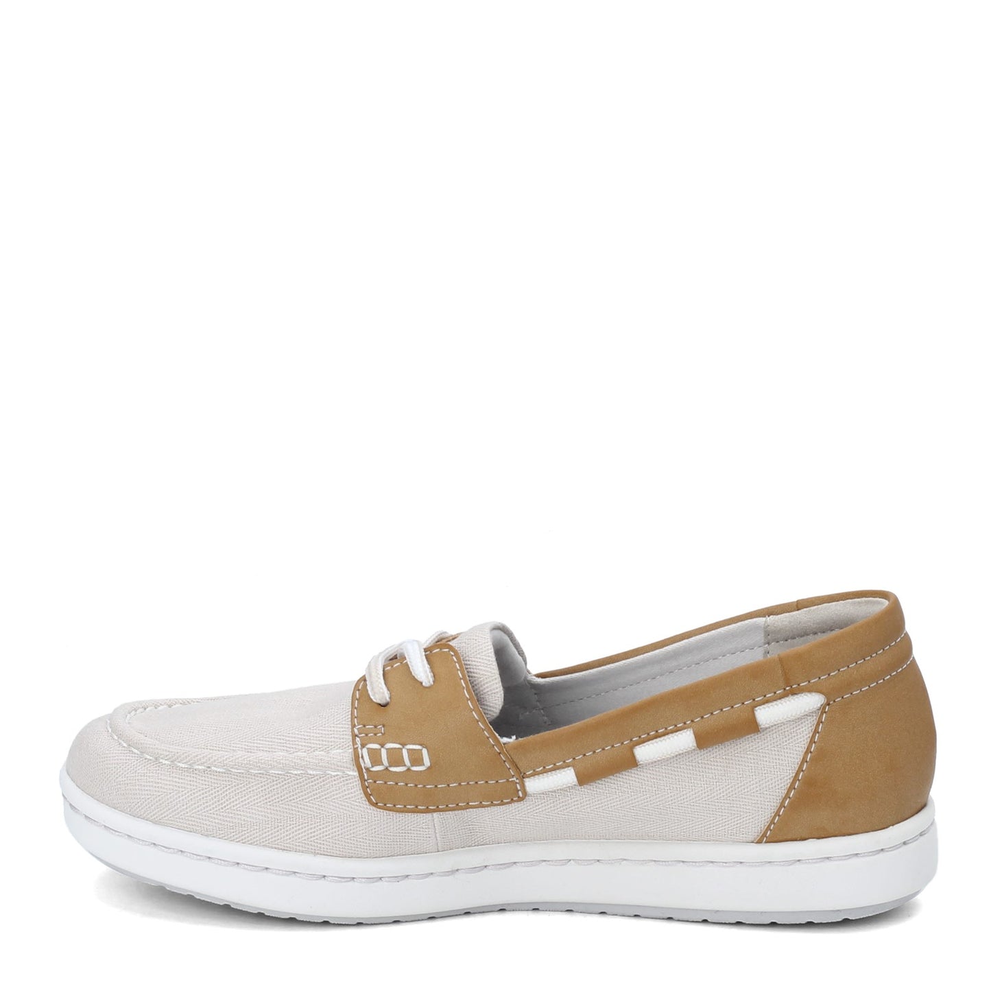 Peltz Shoes Women's Clarks Step Glow Lite Boat Shoe WHITE 26141492