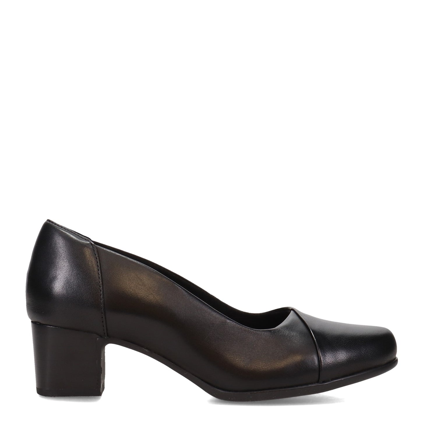 Peltz Shoes Women's Clarks Un Damson Step Pump BLACK 26144567