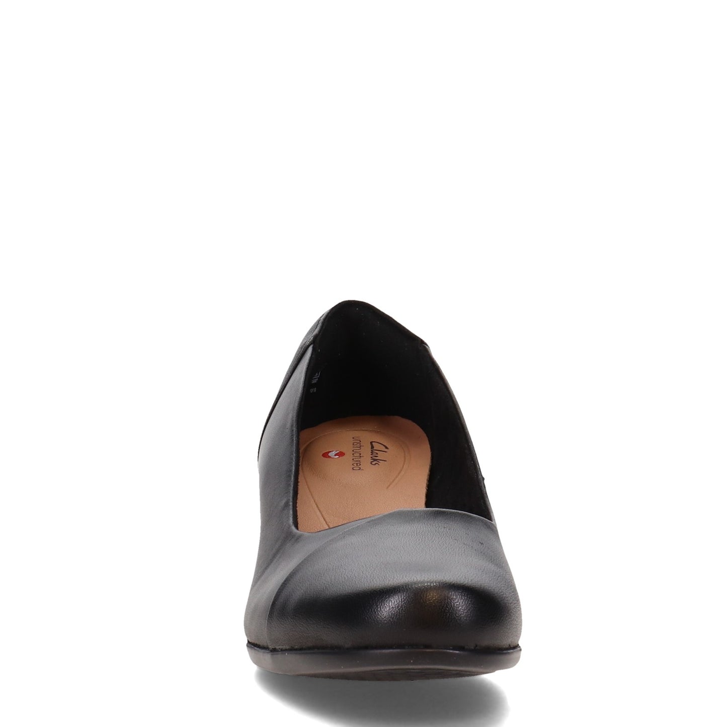 Peltz Shoes Women's Clarks Un Damson Step Pump BLACK 26144567