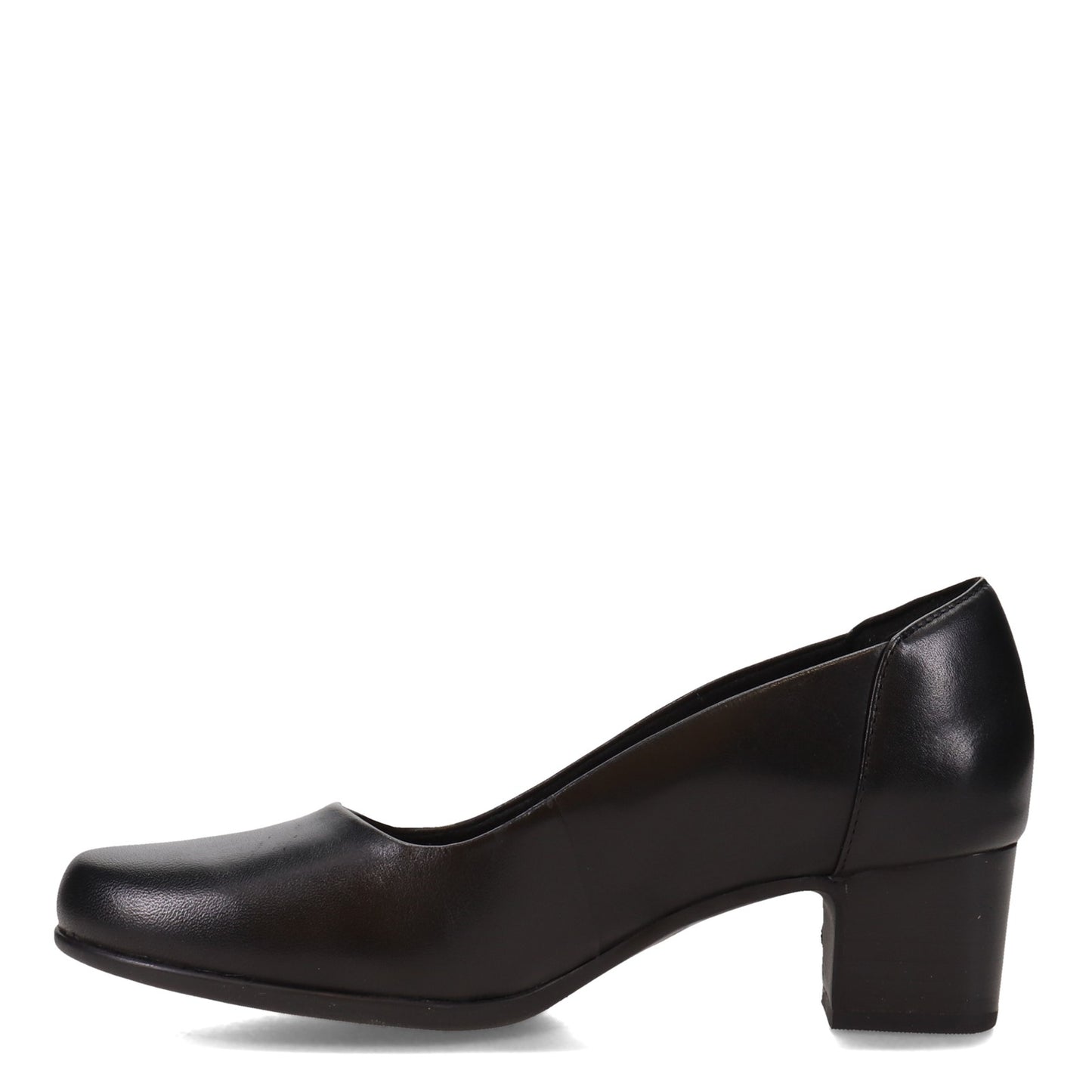Peltz Shoes Women's Clarks Un Damson Step Pump BLACK 26144567