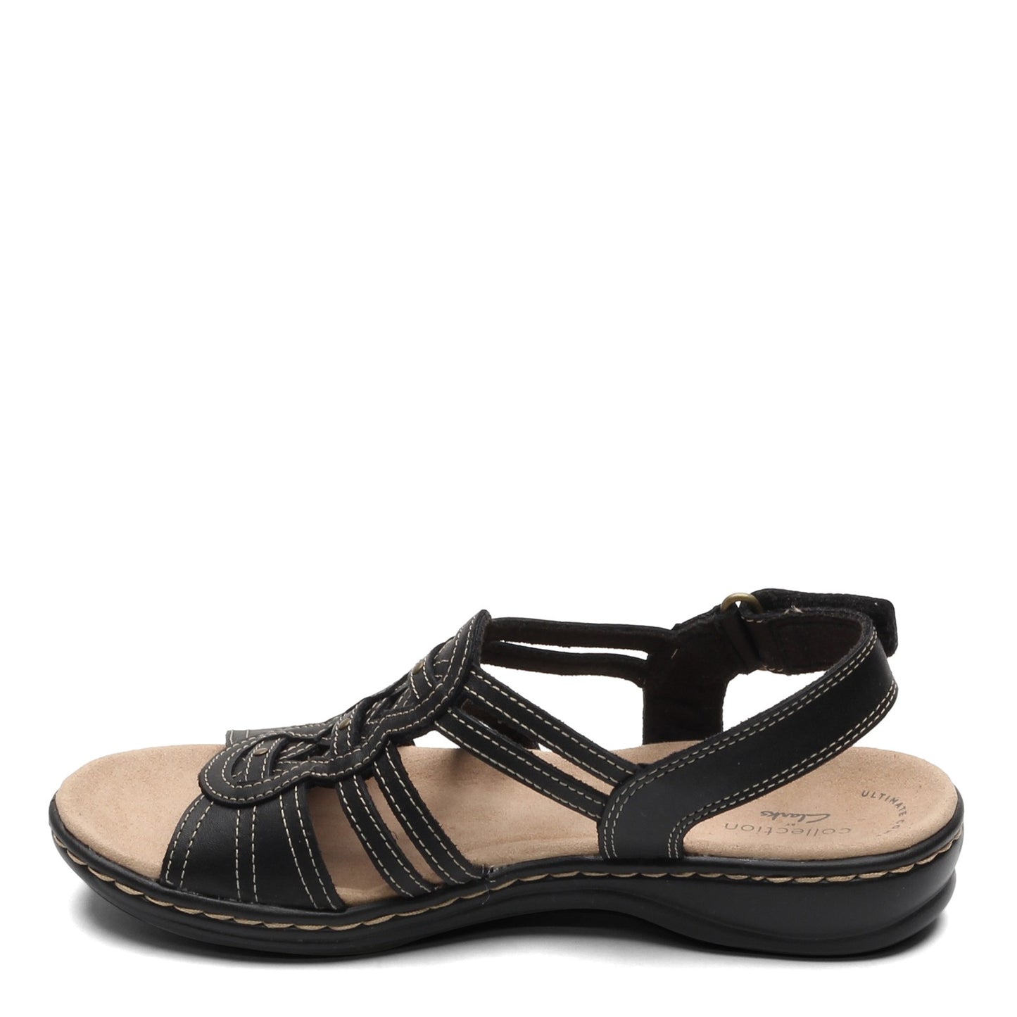 Peltz Shoes Women's Clarks Leisa Janna Sandal BLACK 26147655