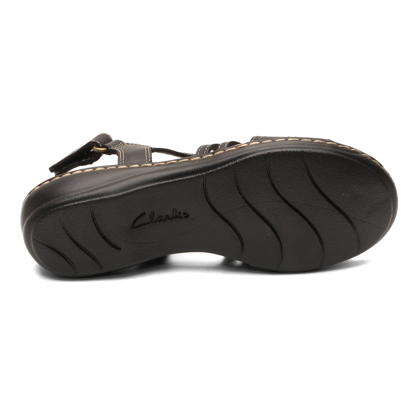 Peltz Shoes Women's Clarks Leisa Janna Sandal BLACK 26147655