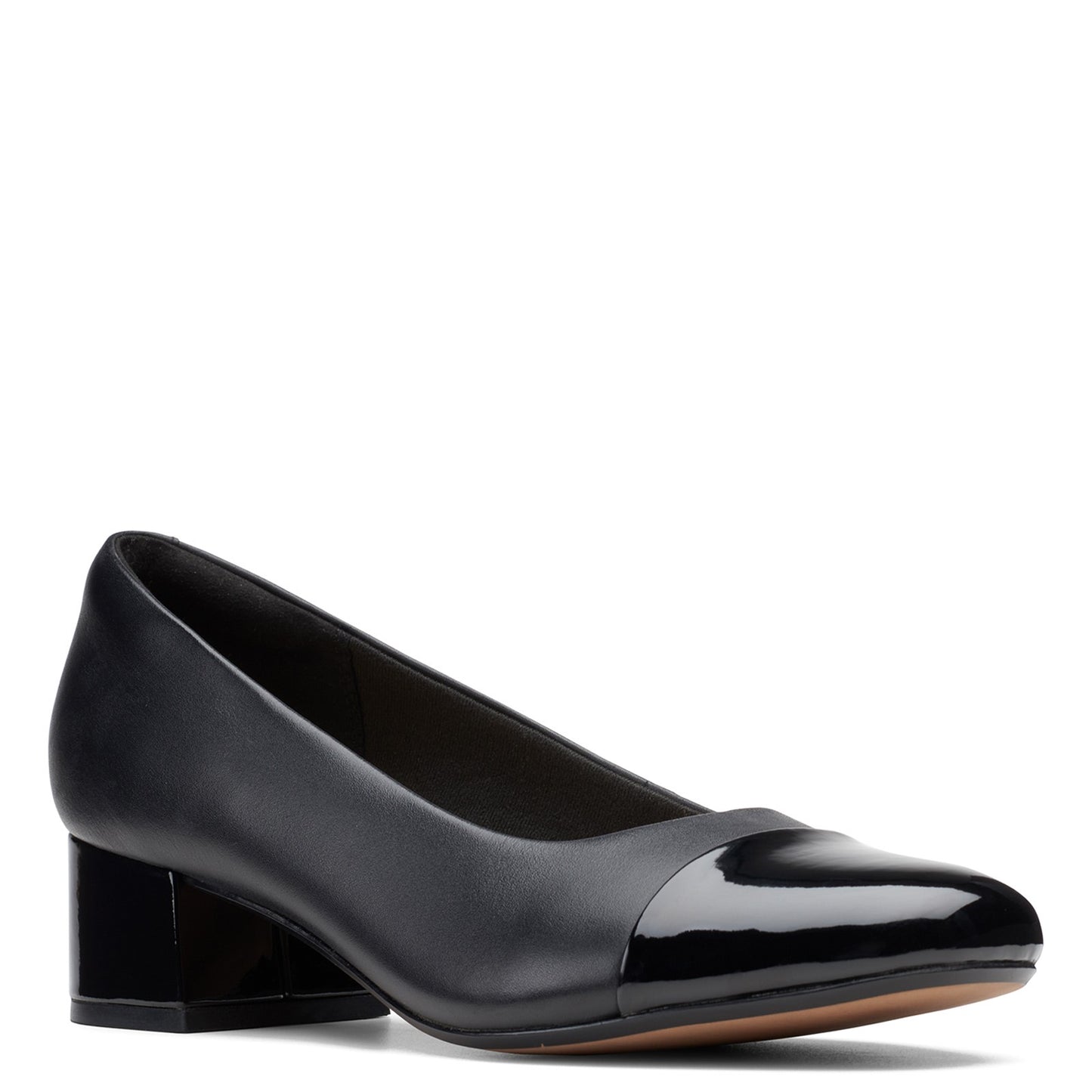 Peltz Shoes Women's Clarks Marilyn Sara Pump BLACK LEATHER 26153413