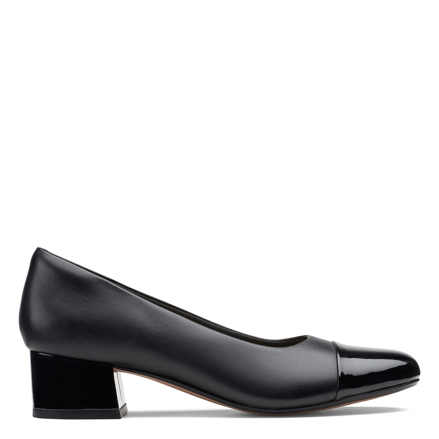 Peltz Shoes Women's Clarks Marilyn Sara Pump BLACK LEATHER 26153413