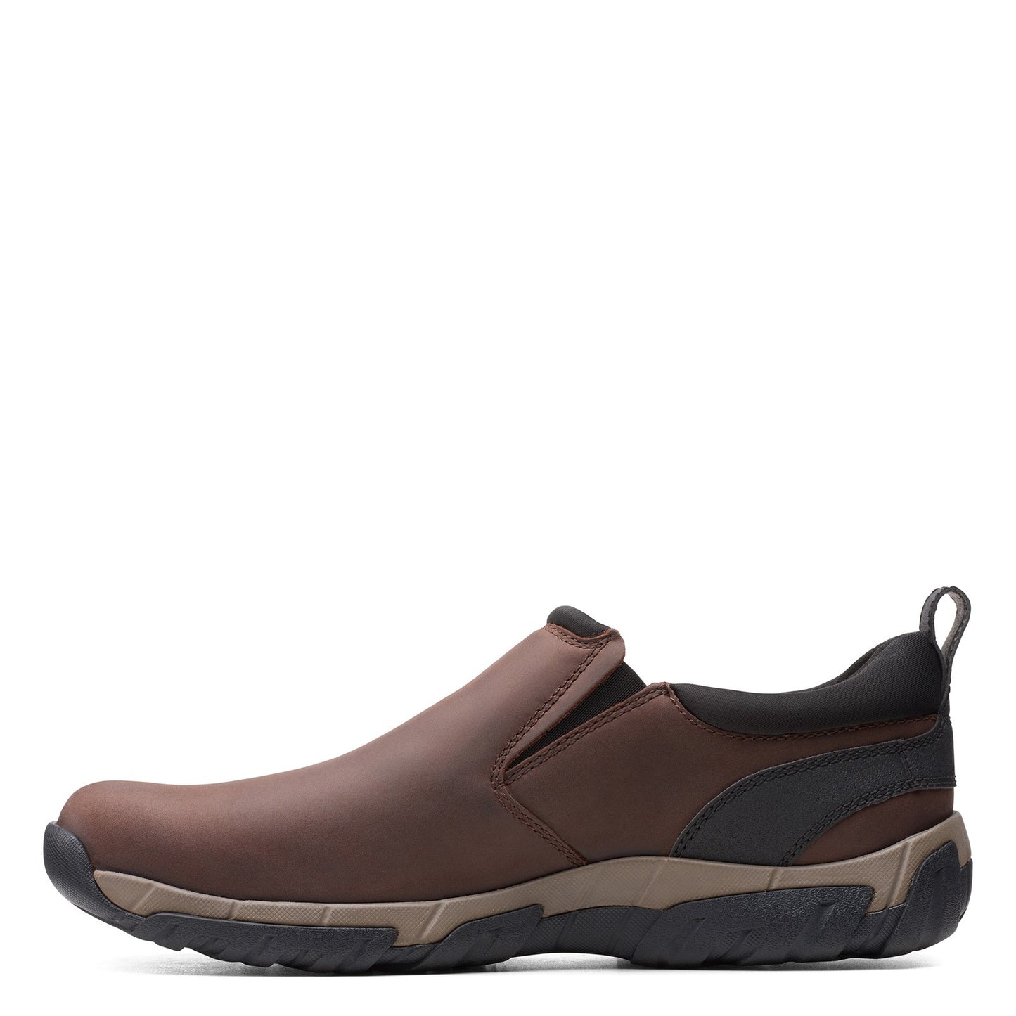 Peltz Shoes Men's Clarks Grove Step Waterproof Slip-On BROWN 26153548