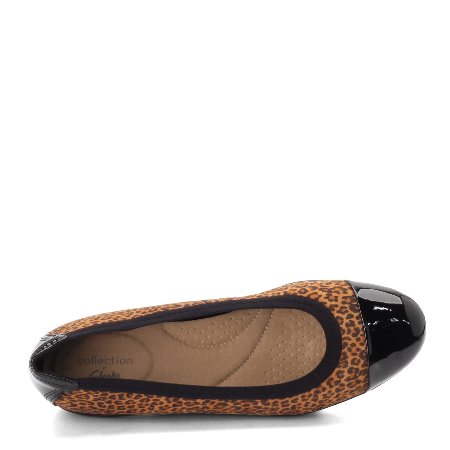 Peltz Shoes Women's Clarks Sara Orchid Flat LEOPARD 26154003