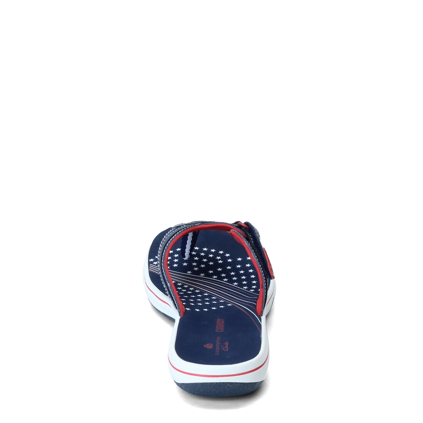 Peltz Shoes Women's Clarks Breeze Sea Sandal RED WHITE BLUE 26154124