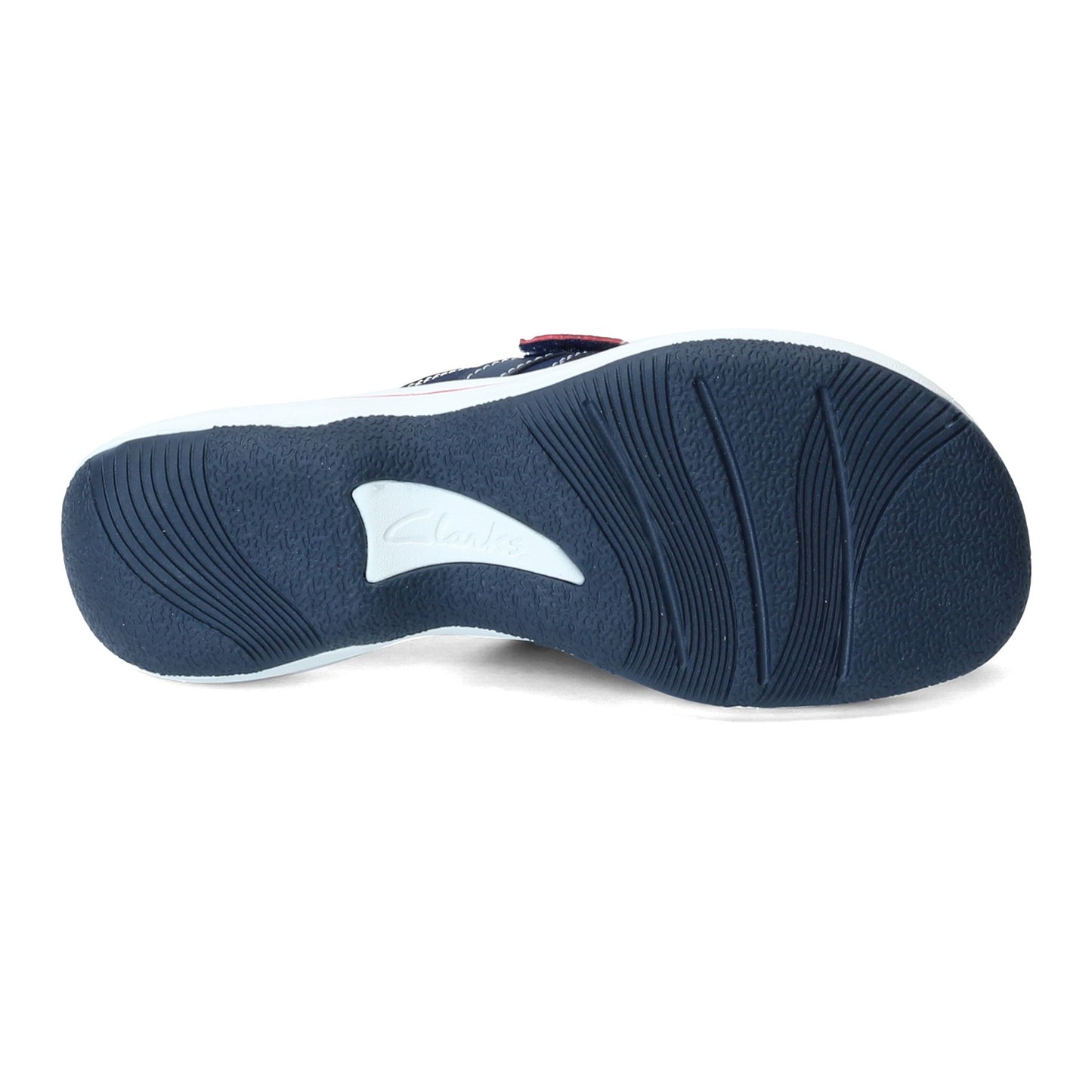 Peltz Shoes Women's Clarks Breeze Sea Sandal RED WHITE BLUE 26154124