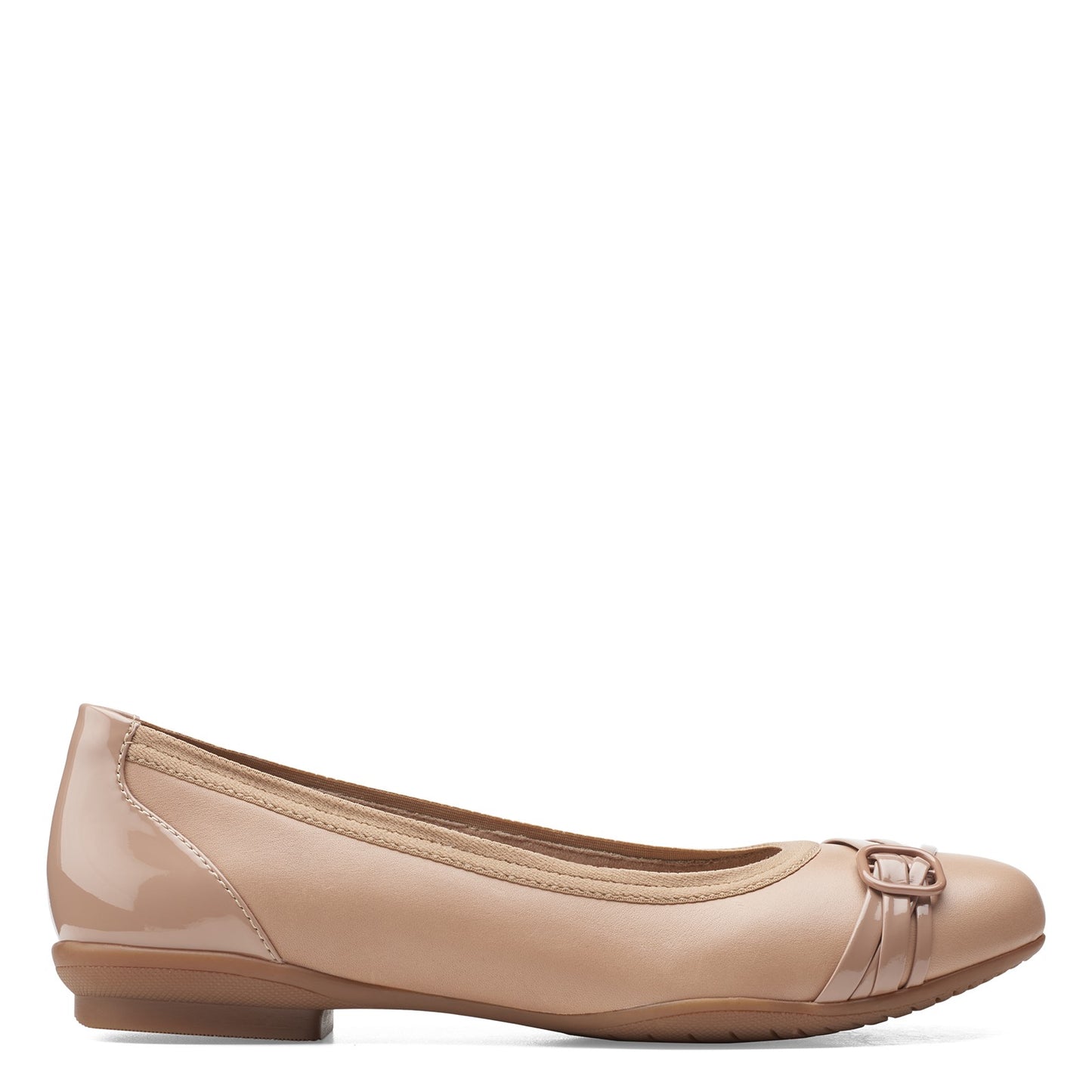 Peltz Shoes Women's Clarks Sara Tulip Flat PRALINE 26154353
