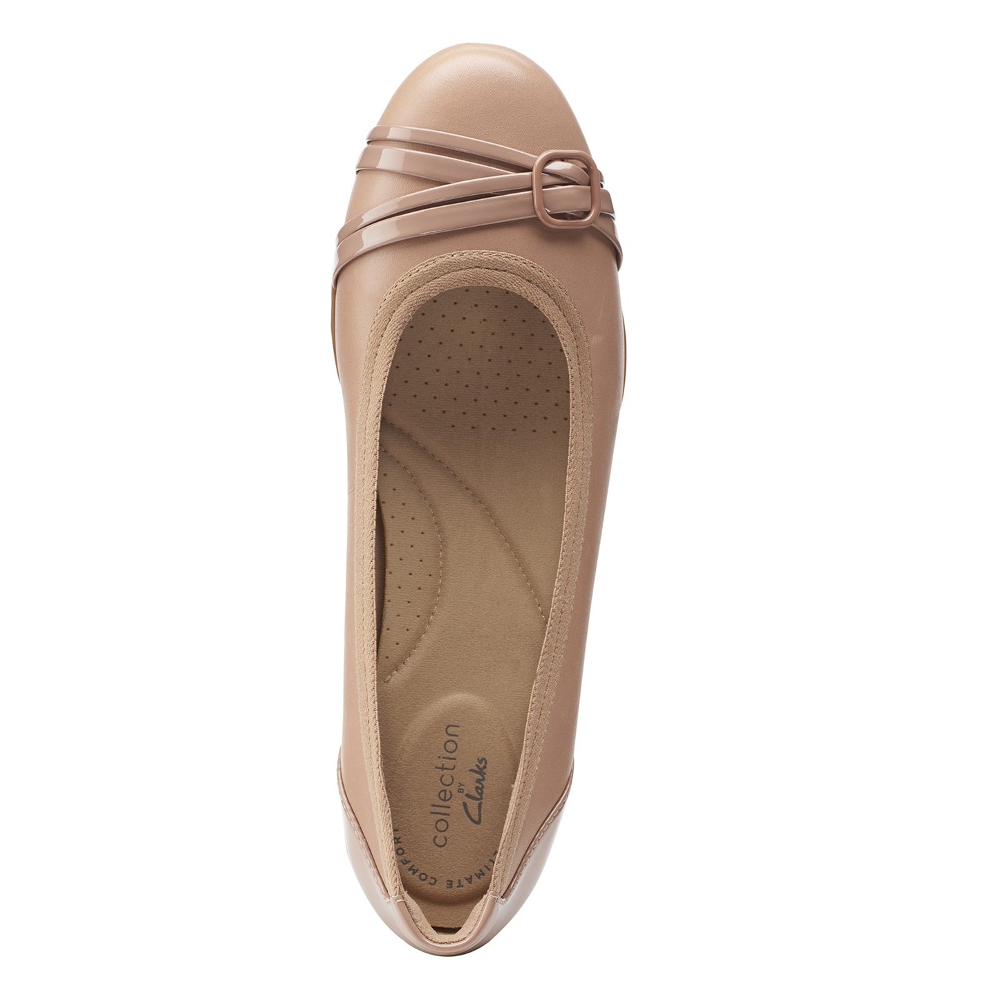 Peltz Shoes Women's Clarks Sara Tulip Flat PRALINE 26154353
