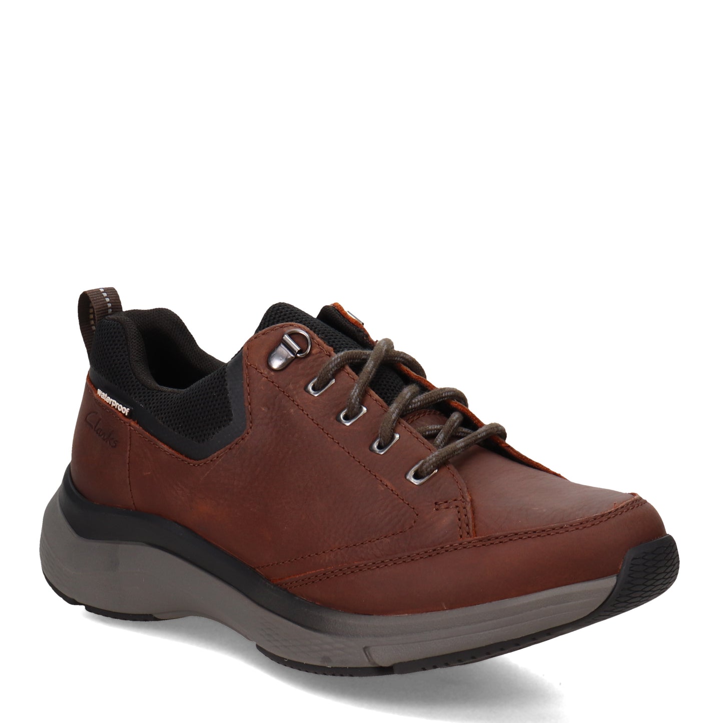 Peltz Shoes Men's Clarks Wave 2.0 Vibe Oxford Brown 26155111
