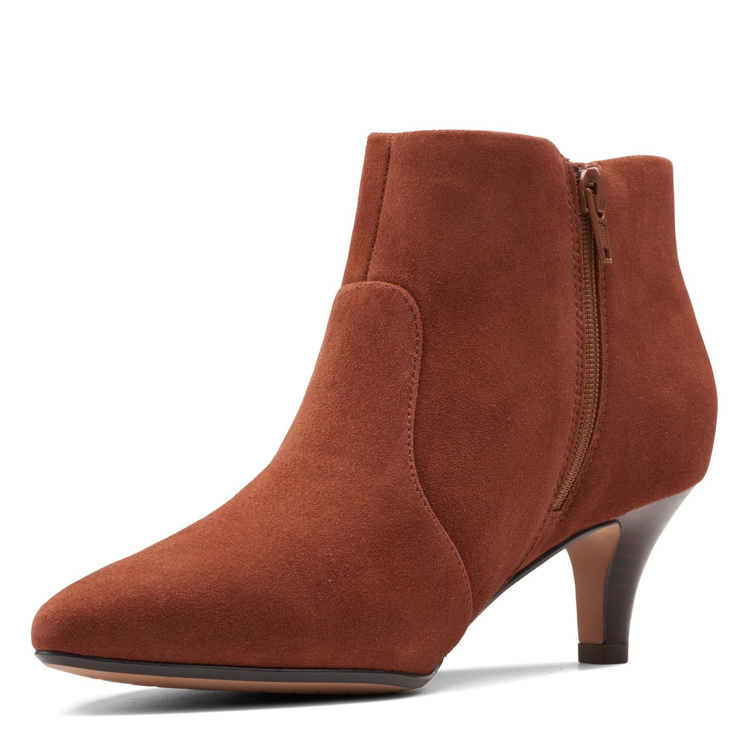 Peltz Shoes Women's Clarks Linvale Judith Boot MAHOGANY 26156805