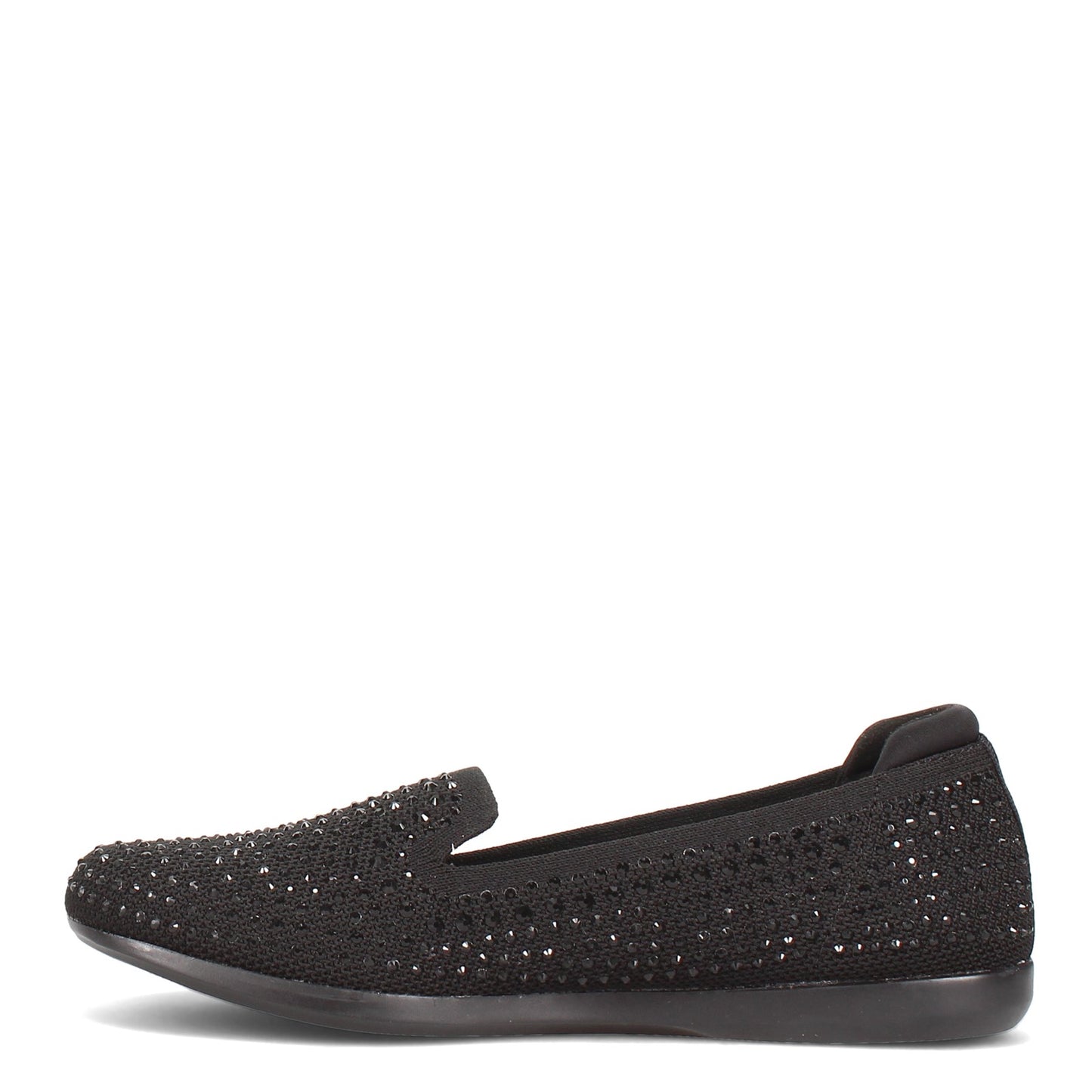 Peltz Shoes Women's Clarks Carly Dream Flat BLACK SPARKLE 26156915